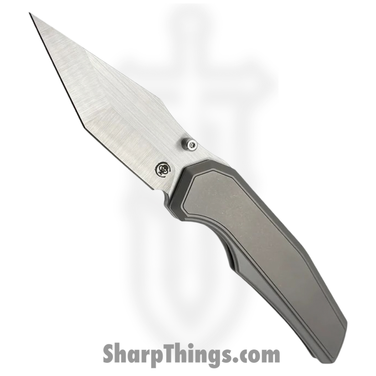 Chaves Knives - CKRLOMEGA - Jake McCoy X Chaves Red Label Omega Street - Folding Knife - M390 Satin Tanto - Titanium - Natural