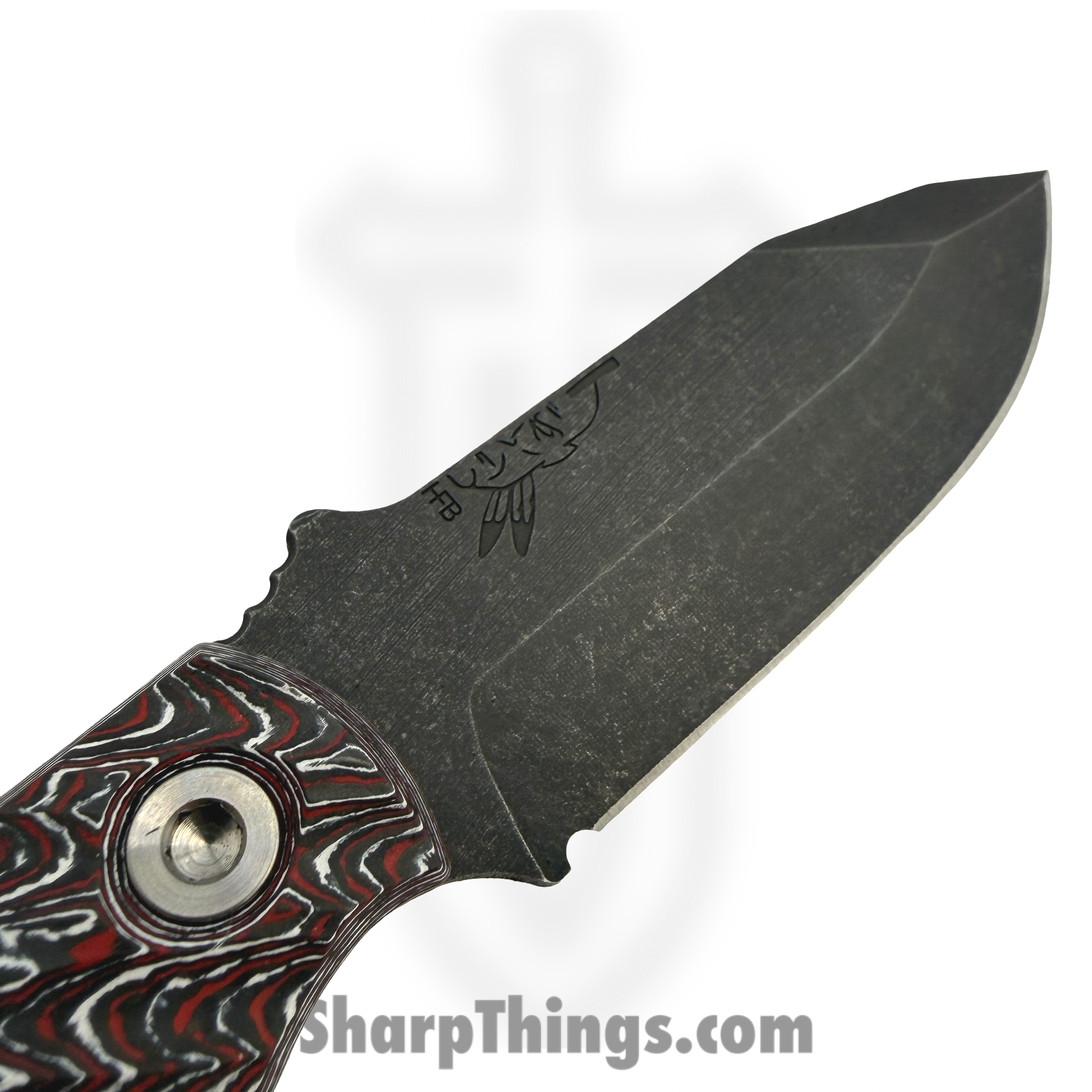 Half Face Blades - HFB6260E - Disaster Cub - Fixed Blade Knife - S45VN Coated Spear Point - Carbon - Snow Fire - Image 3