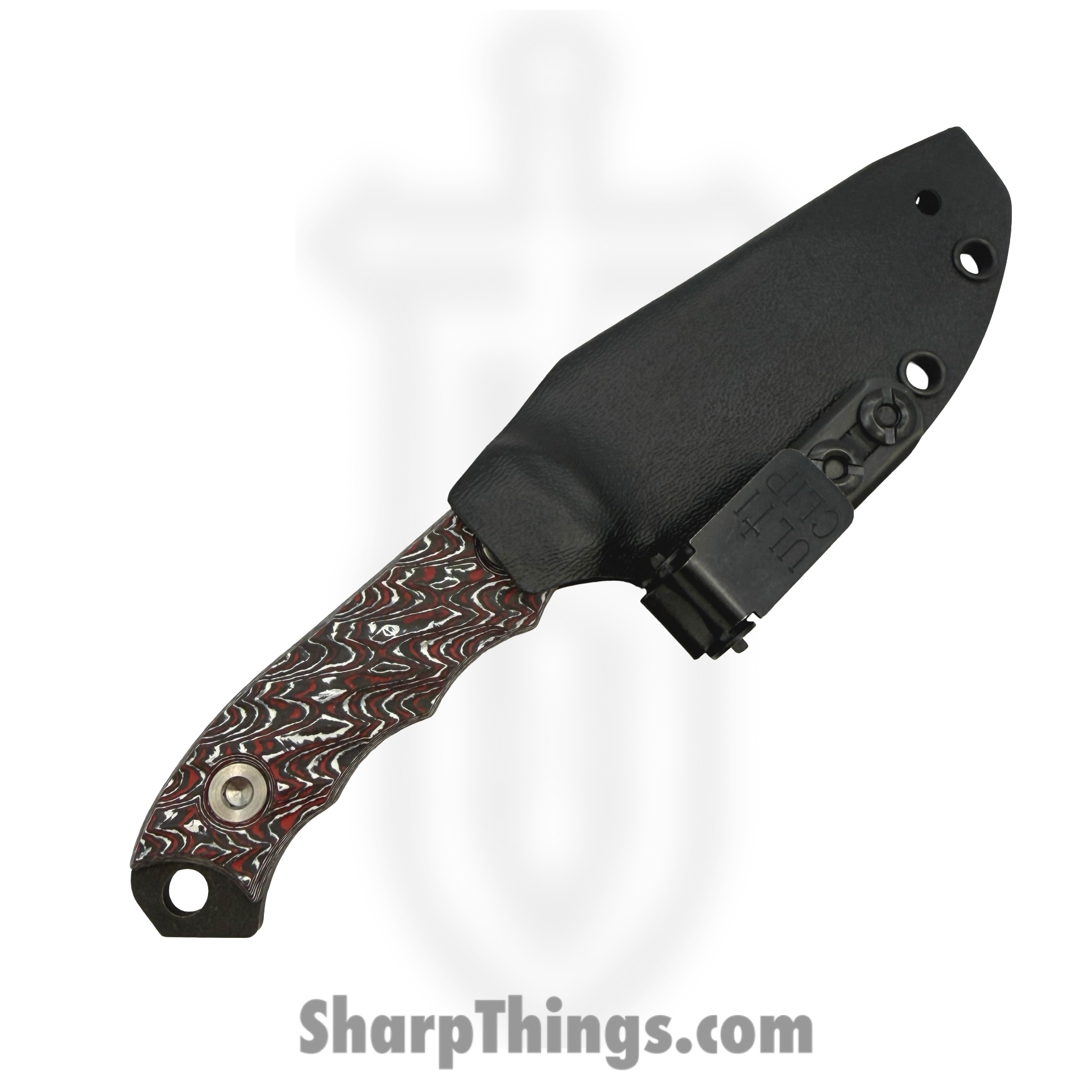Half Face Blades - HFB6260E - Disaster Cub - Fixed Blade Knife - S45VN Coated Spear Point - Carbon - Snow Fire - Image 5
