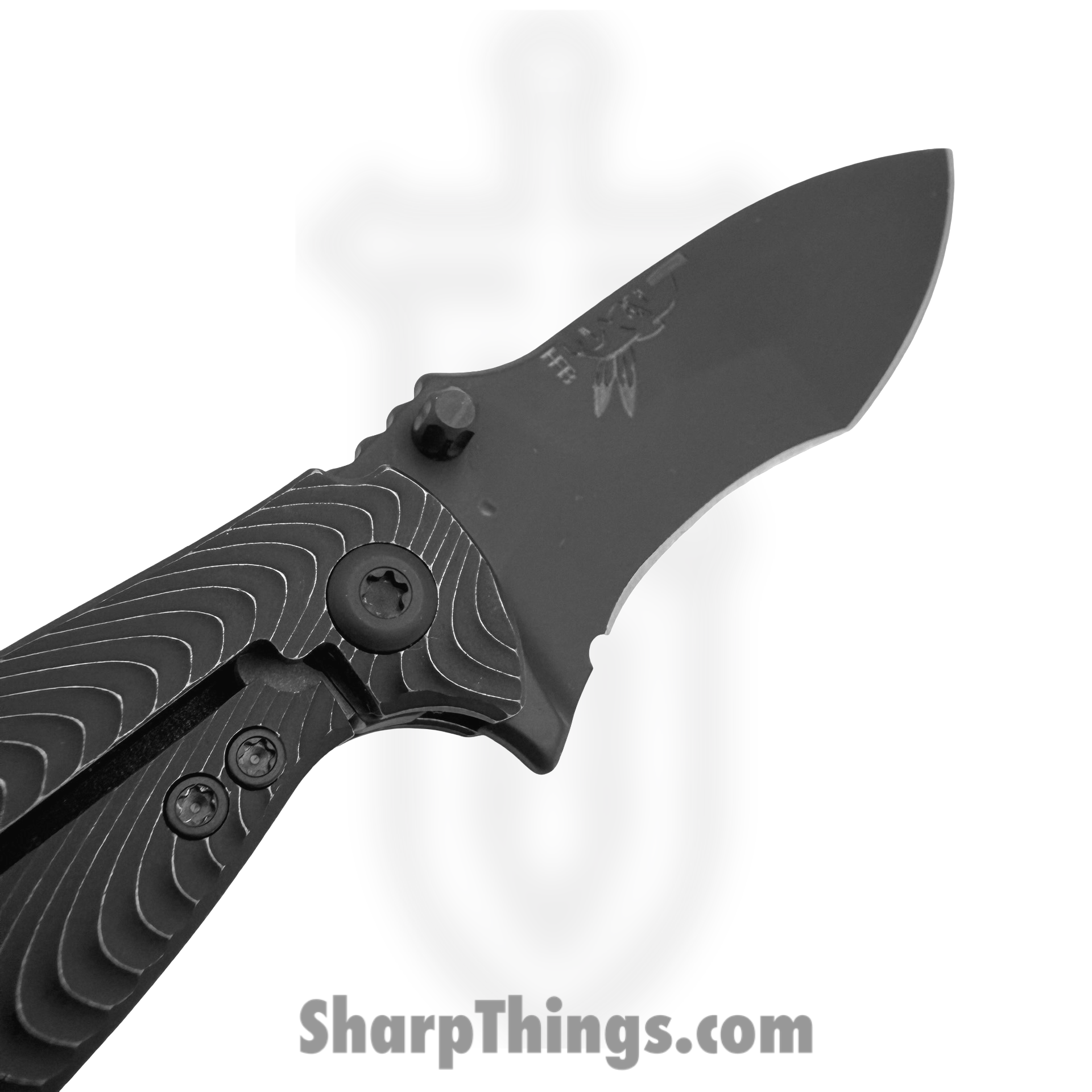 Half Face Blades - HFB6260K - Extremis Folder - Folding Knife - CPM S45VN Coated Spear Point - Titanium - Black - Image 6