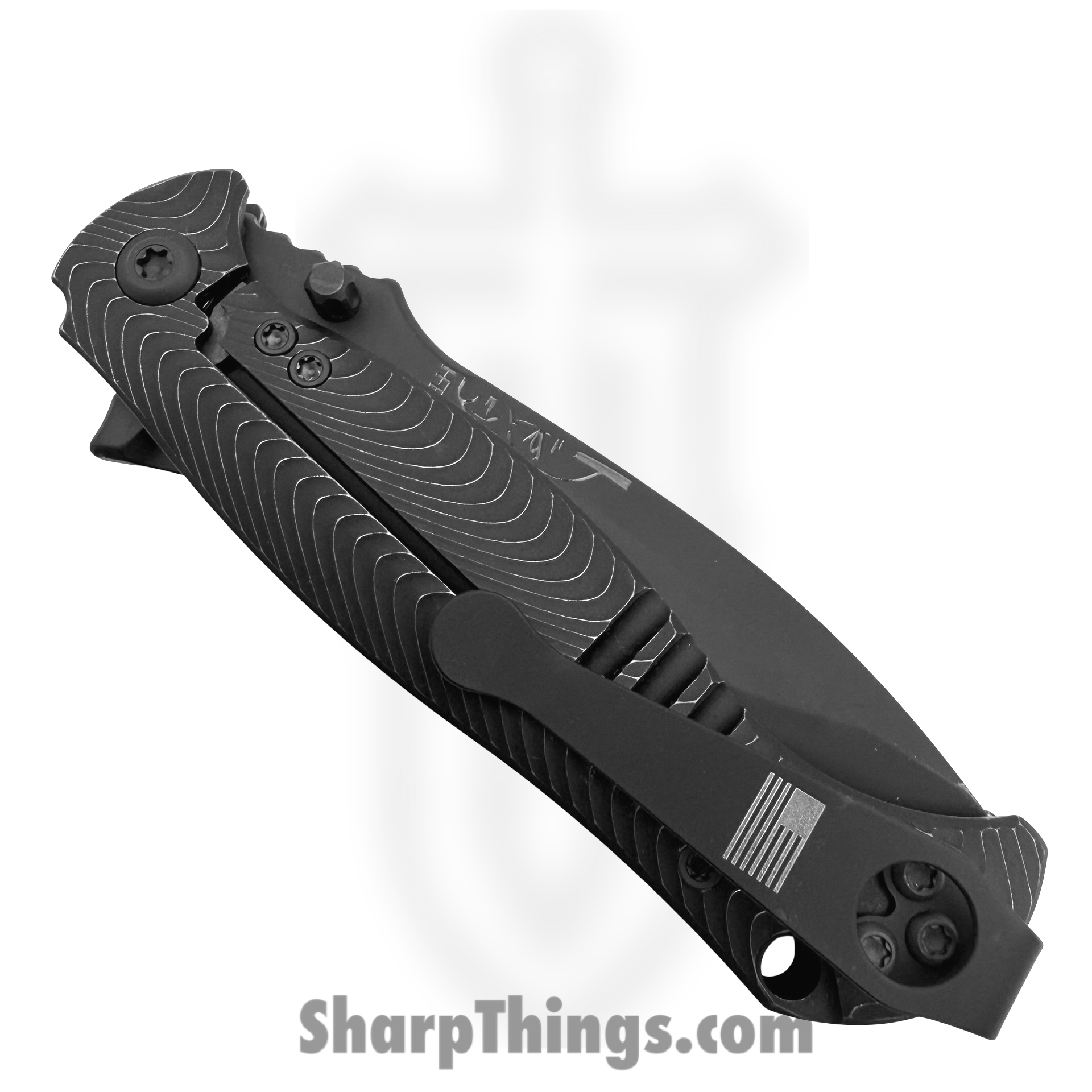 Half Face Blades - HFB6260K - Extremis Folder - Folding Knife - CPM S45VN Coated Spear Point - Titanium - Black - Image 3