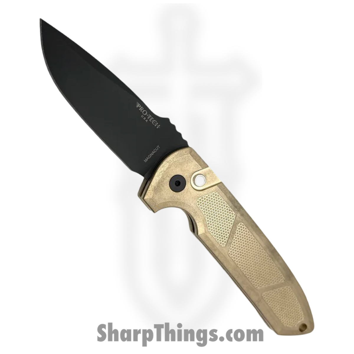 ProTech - LG3136 - Rockeye - Automatic Knife - CPM MagnaCut Coated Drop Point - Textured AlBronze - Bronze