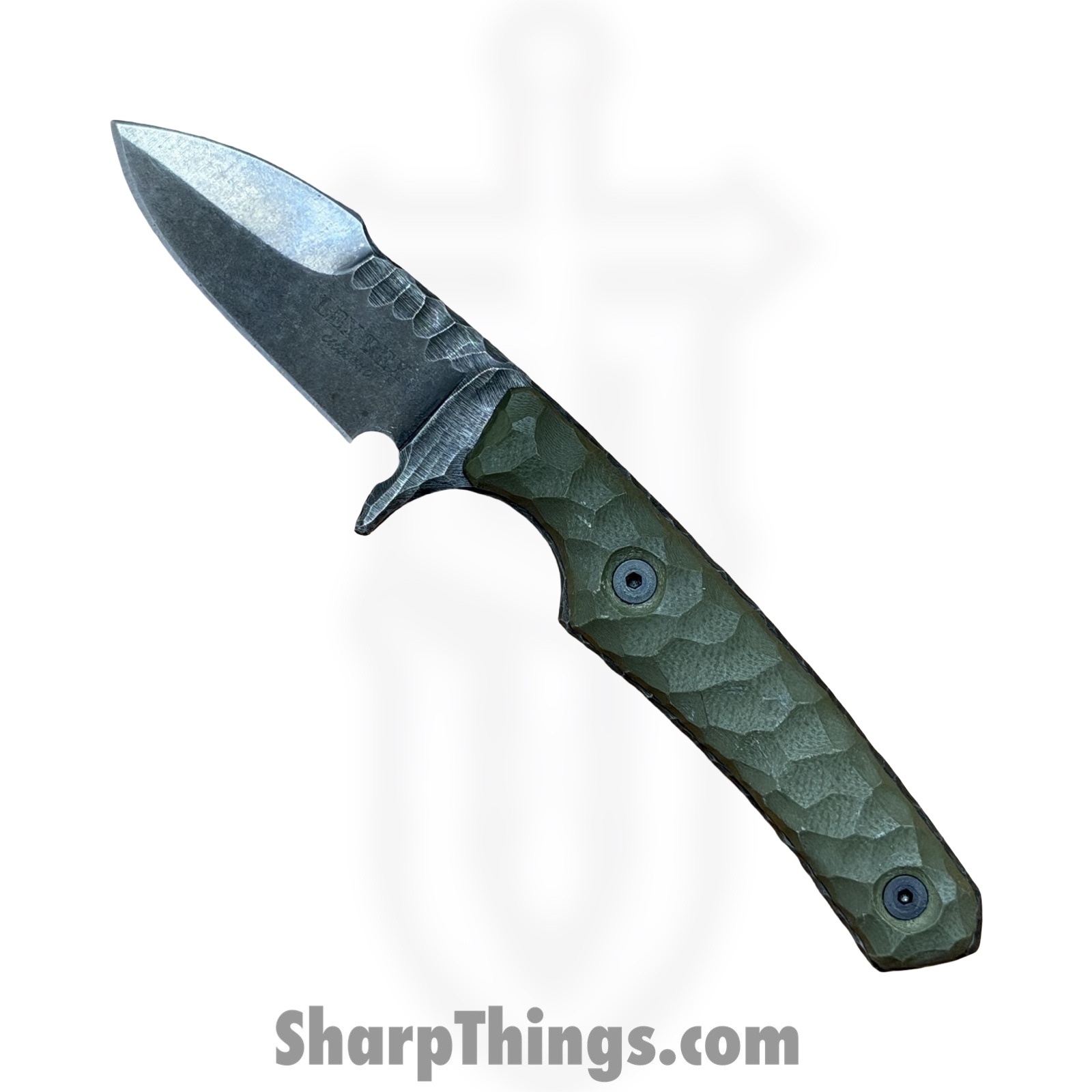 Lex Rex - LRBSA002 - EDC Kestrel - Fixed Blade Knife - 80CRV2 Coated DE Spear Point - G10 - OD Green