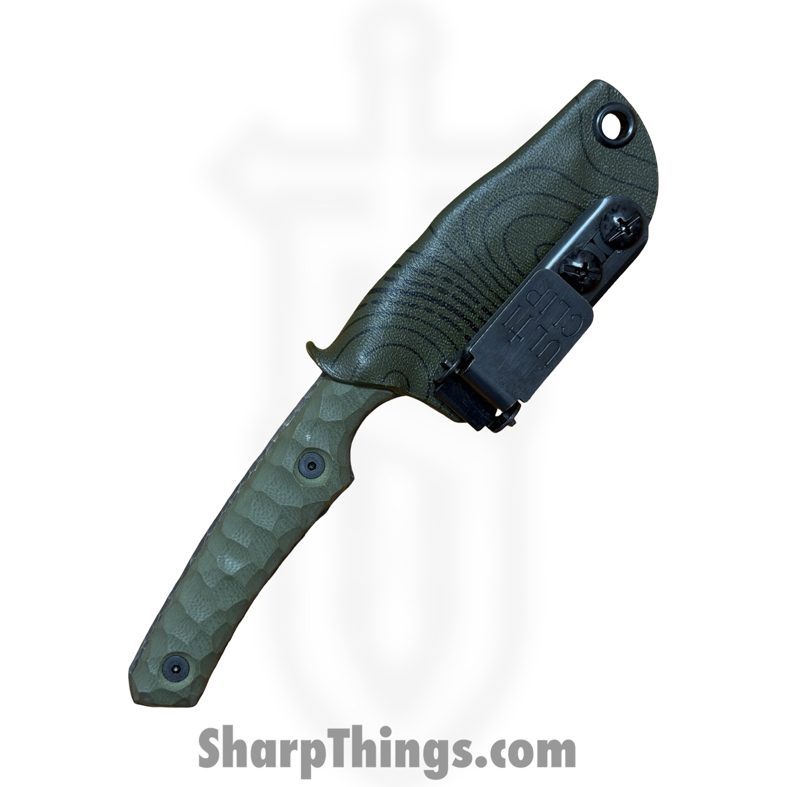 Lex Rex - LRBSA002 - EDC Kestrel - Fixed Blade Knife - 80CRV2 Coated DE Spear Point - G10 - OD Green - Image 10
