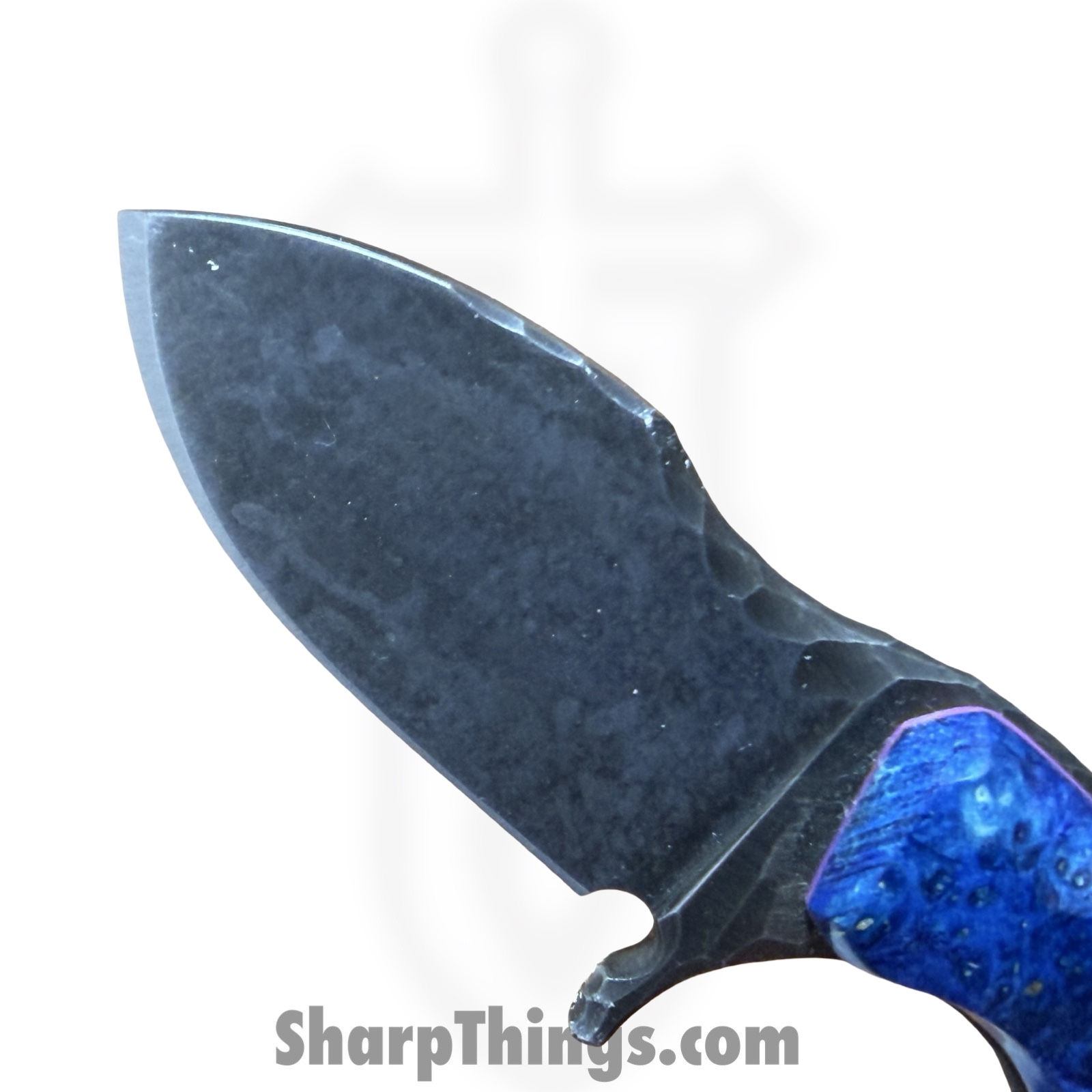 Lex Rex - LRBSA003 - Wraith - Fixed Blade Knife - 80CRV2 Coated Drop Point - Burl Wood, Truestone - Black, Blue, Brown - Image 4