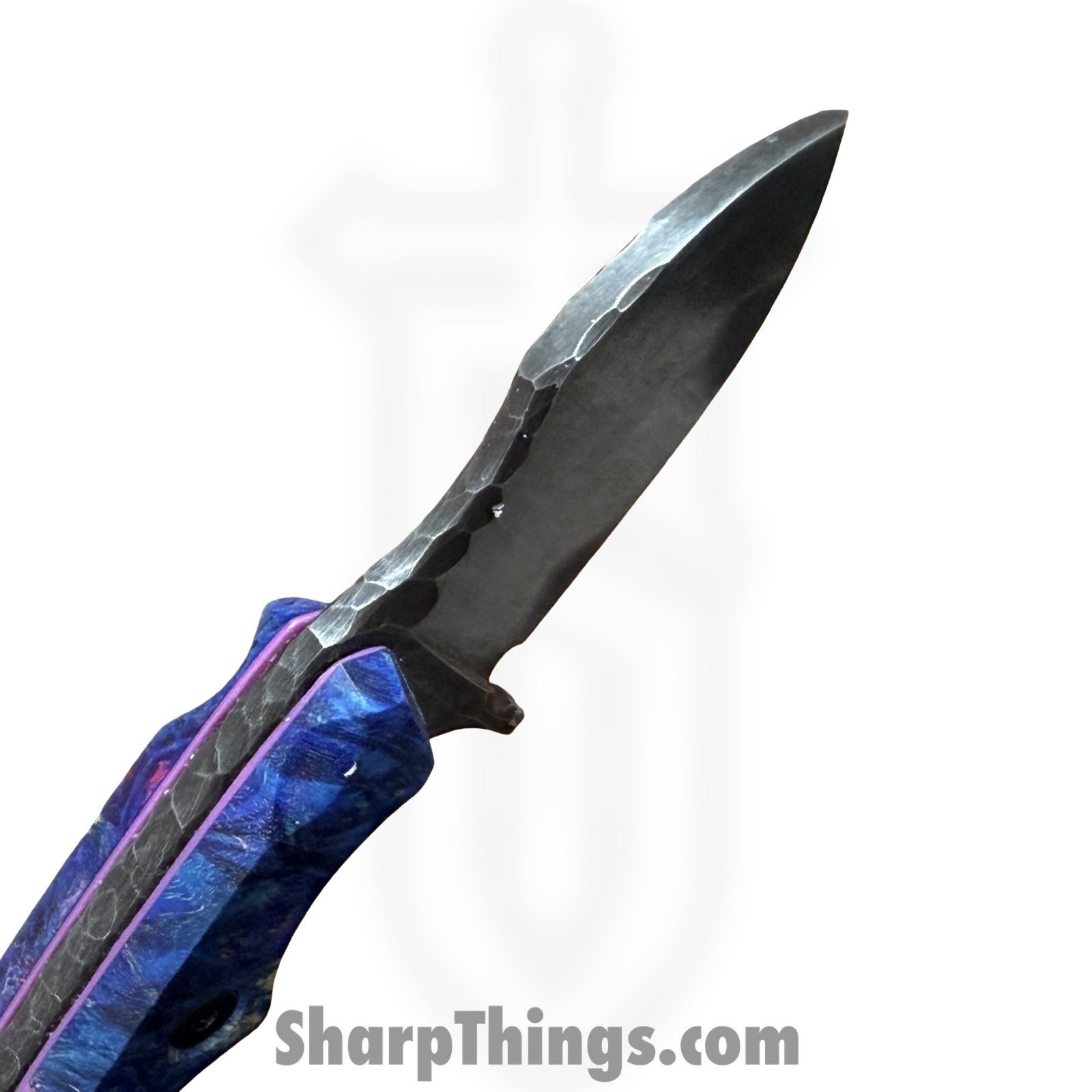 Lex Rex - LRBSA003 - Wraith - Fixed Blade Knife - 80CRV2 Coated Drop Point - Burl Wood, Truestone - Black, Blue, Brown - Image 7