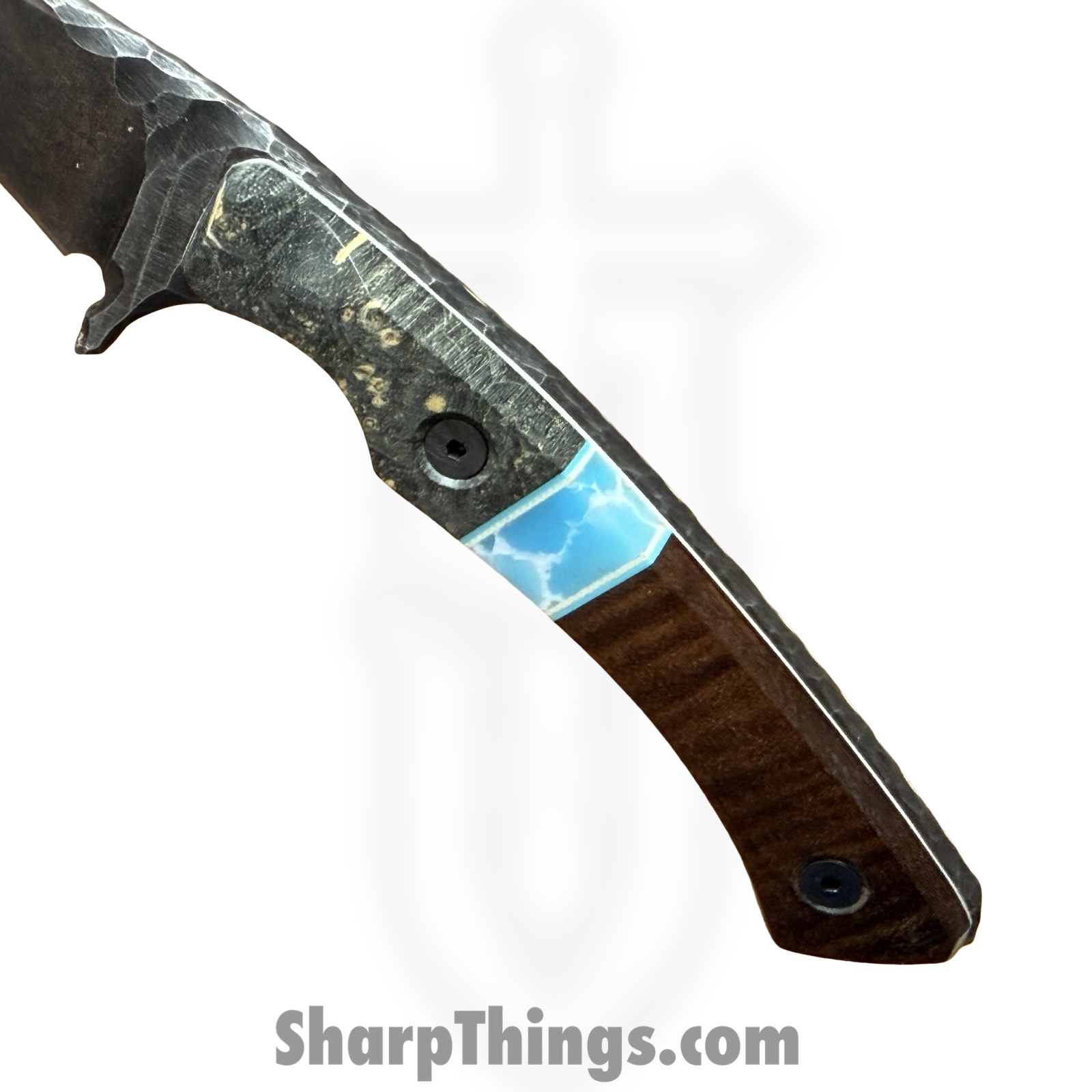 Lex Rex - LRBSA004 - Apparition - Fixed Blade Knife - 80CRV2 Coated Multi Grind Claw - Burl Wood, Truestone, Curly Maple - Black, Blue, Brown - Image 5