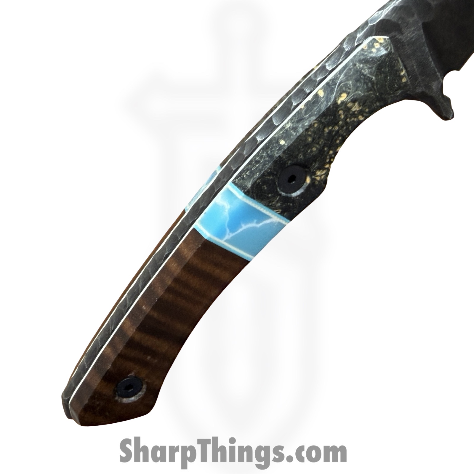 Lex Rex - LRBSA004 - Apparition - Fixed Blade Knife - 80CRV2 Coated Multi Grind Claw - Burl Wood, Truestone, Curly Maple - Black, Blue, Brown - Image 6