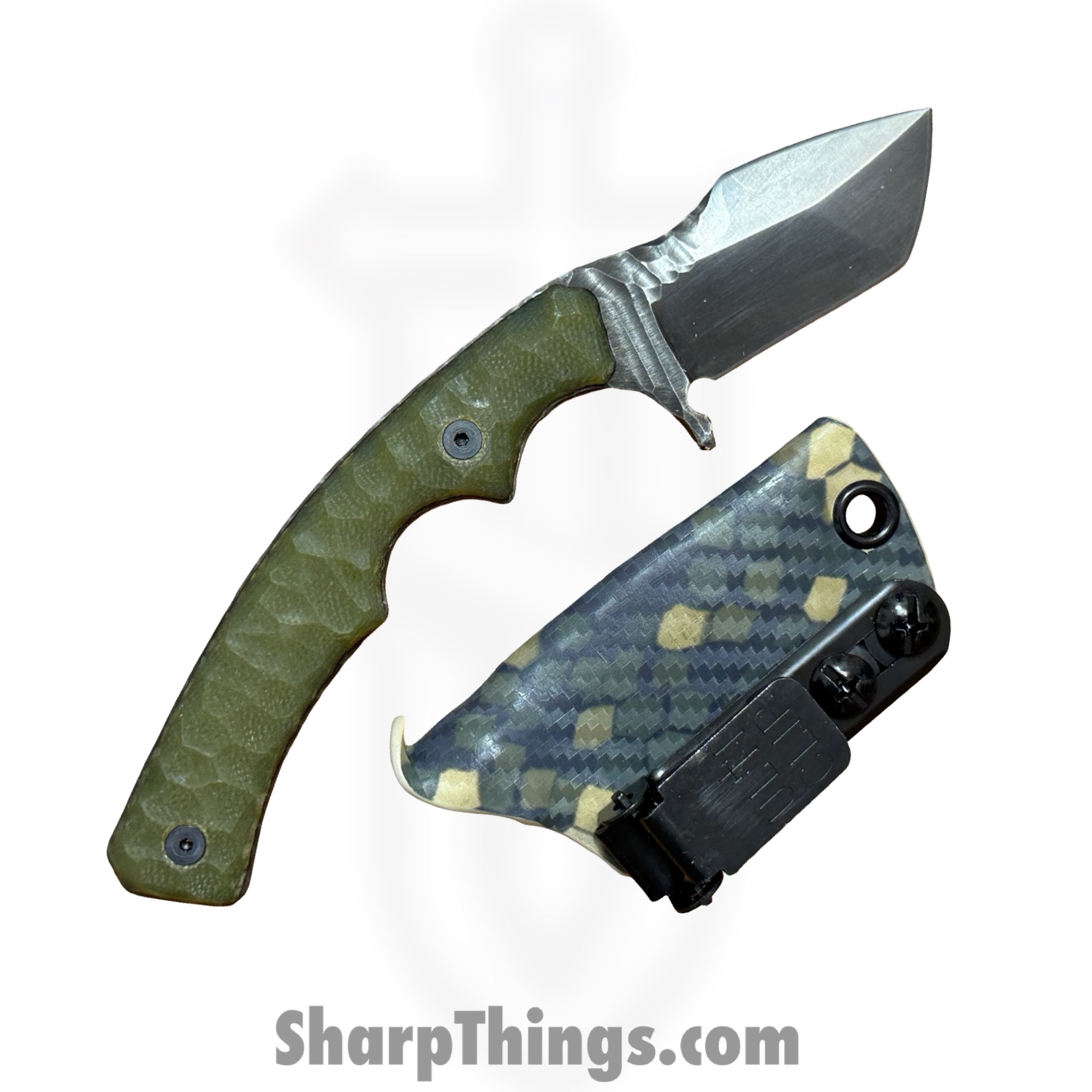 Lex Rex - LRBSA006 - Wraith - Fixed Blade Knife - 80CRV2 Coated Multi Grind Tanto - G10 - Gold - Image 8