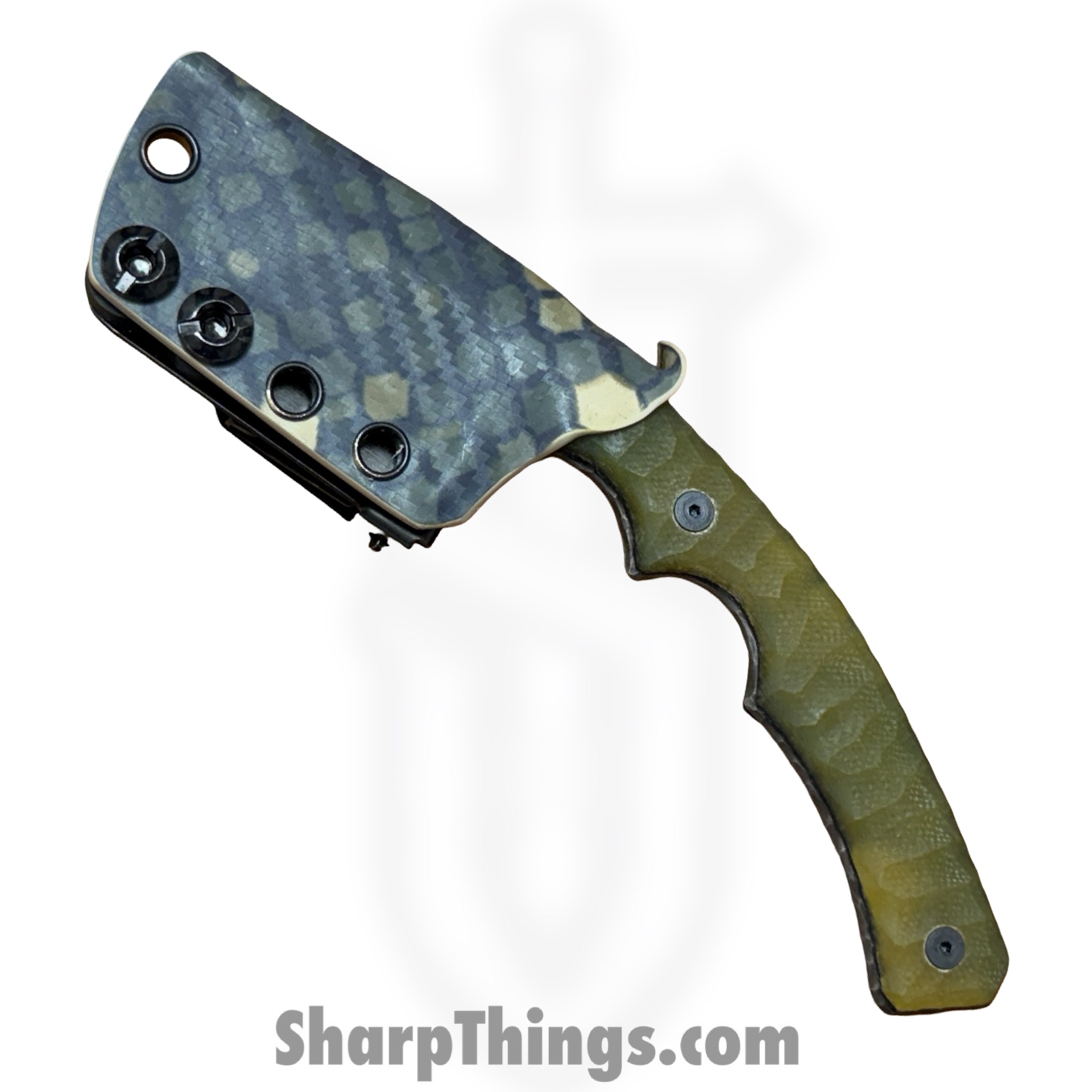 Lex Rex - LRBSA006 - Wraith - Fixed Blade Knife - 80CRV2 Coated Multi Grind Tanto - G10 - Gold - Image 9