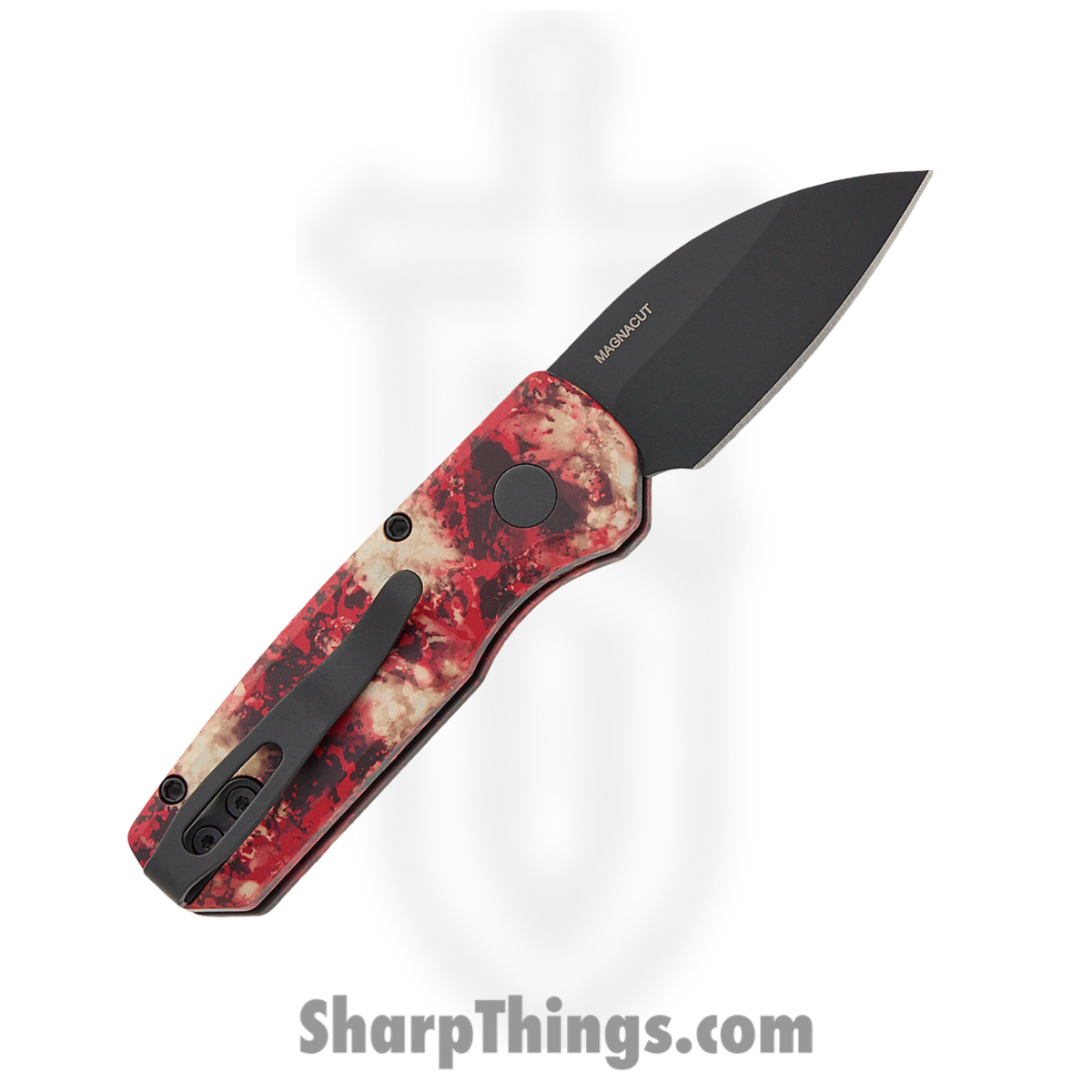 ProTech - R5303-CTC - Runt - Automatic Knife - CPM MagnaCut Coated Wharncliffe - Aluminum - Crimson Tiger Camo - Image 2