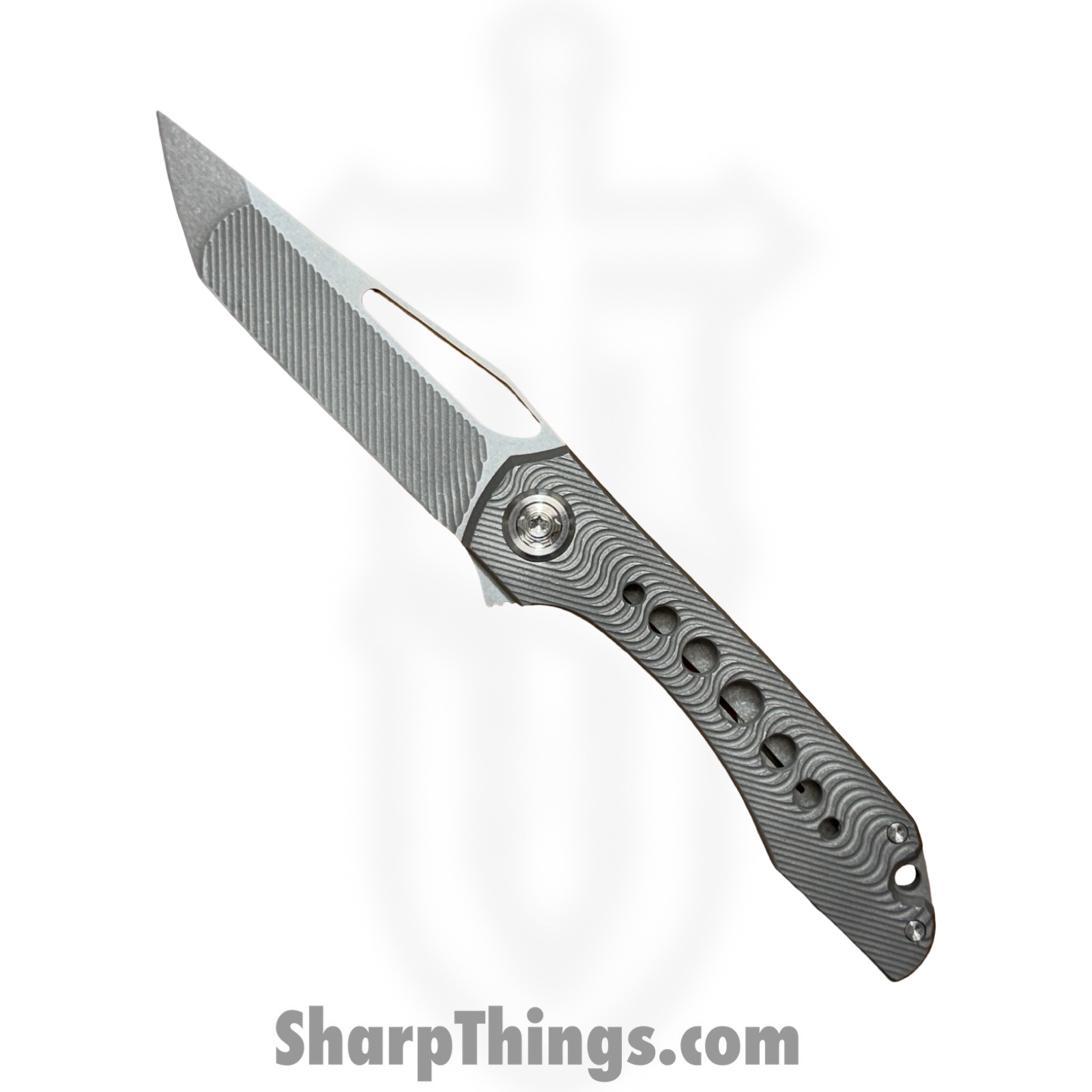 Simeon - SCKUNTS35SM - UnTo S Milled - Folding Knife - S35VN Stonewash Tanto - Titanium - Natural