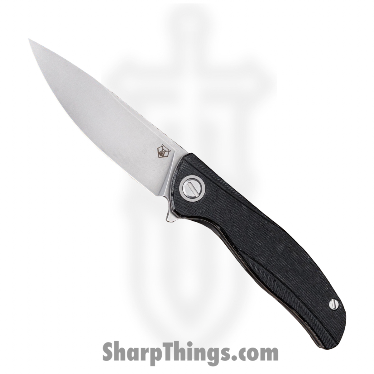 Shirogorov Knives - SHI-URS-F95-BLKM - Ursus F95 - Folding Knife - ELMAX Stonewash Drop Point - Micarta - Black