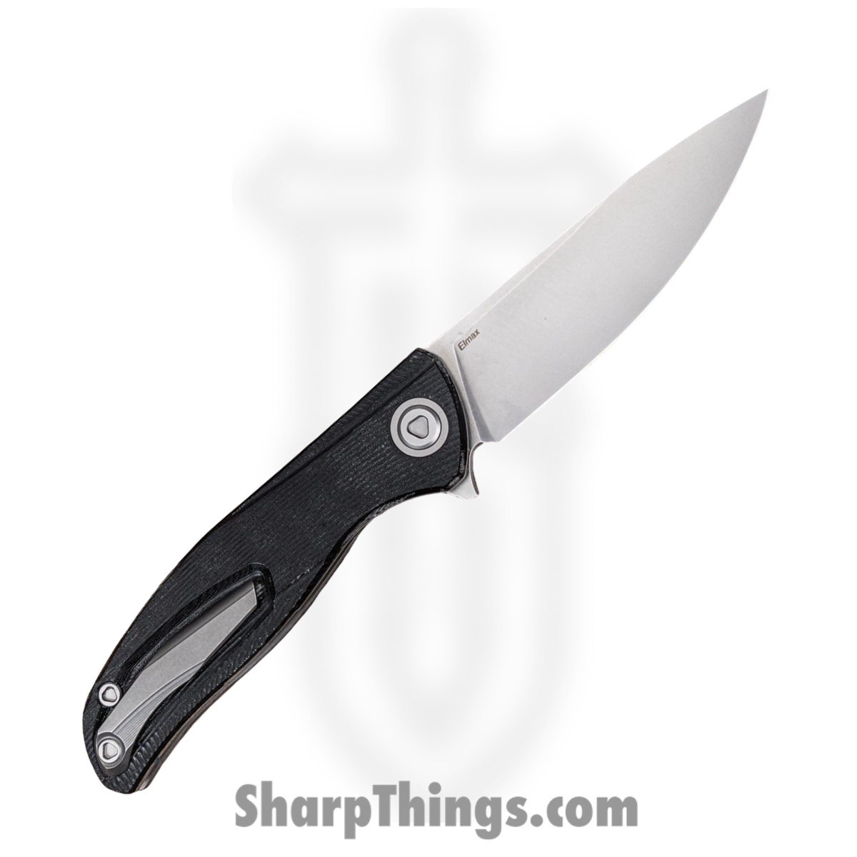 Shirogorov Knives - SHI-URS-F95-BLKM - Ursus F95 - Folding Knife - ELMAX Stonewash Drop Point - Micarta - Black - Image 2