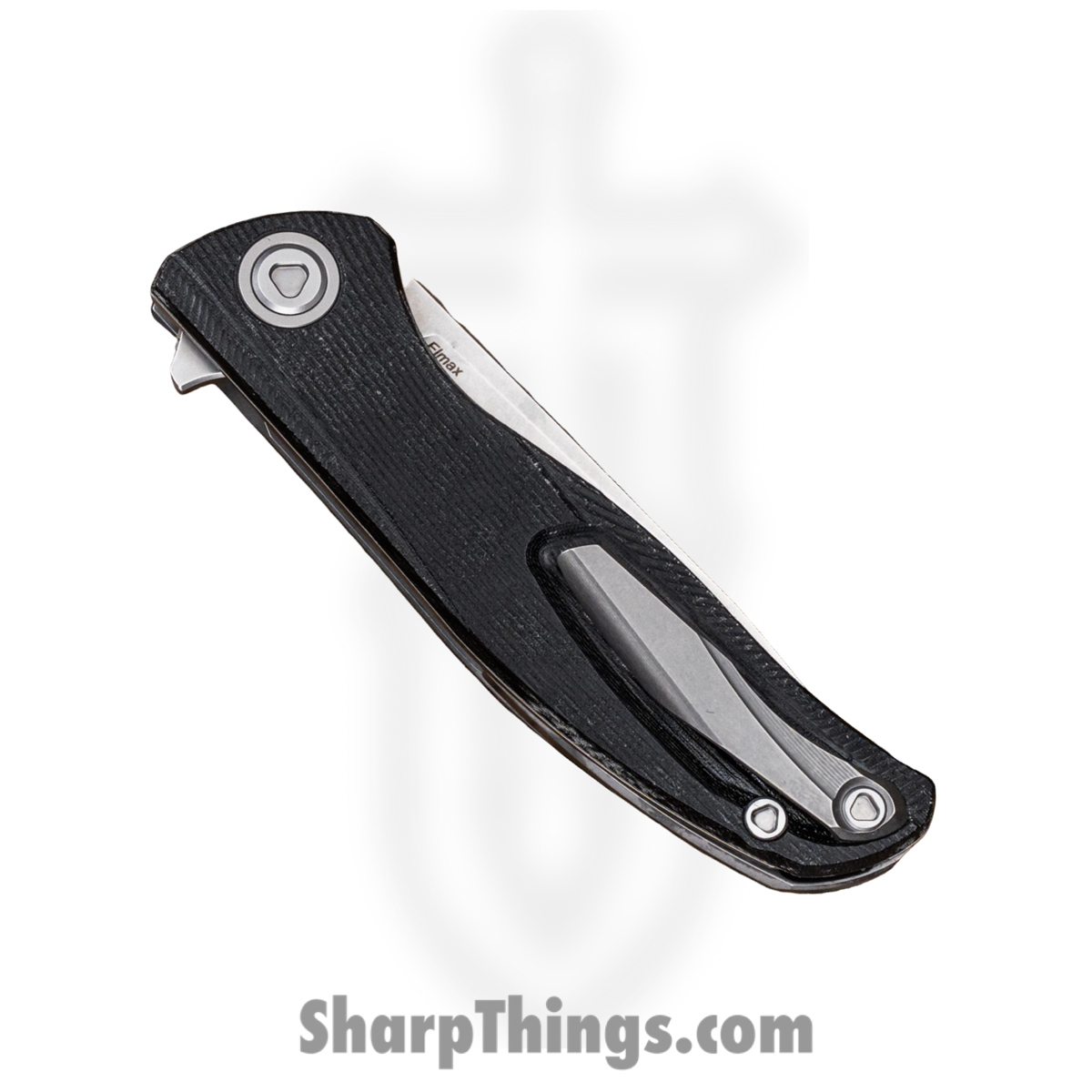 Shirogorov Knives - SHI-URS-F95-BLKM - Ursus F95 - Folding Knife - ELMAX Stonewash Drop Point - Micarta - Black - Image 3