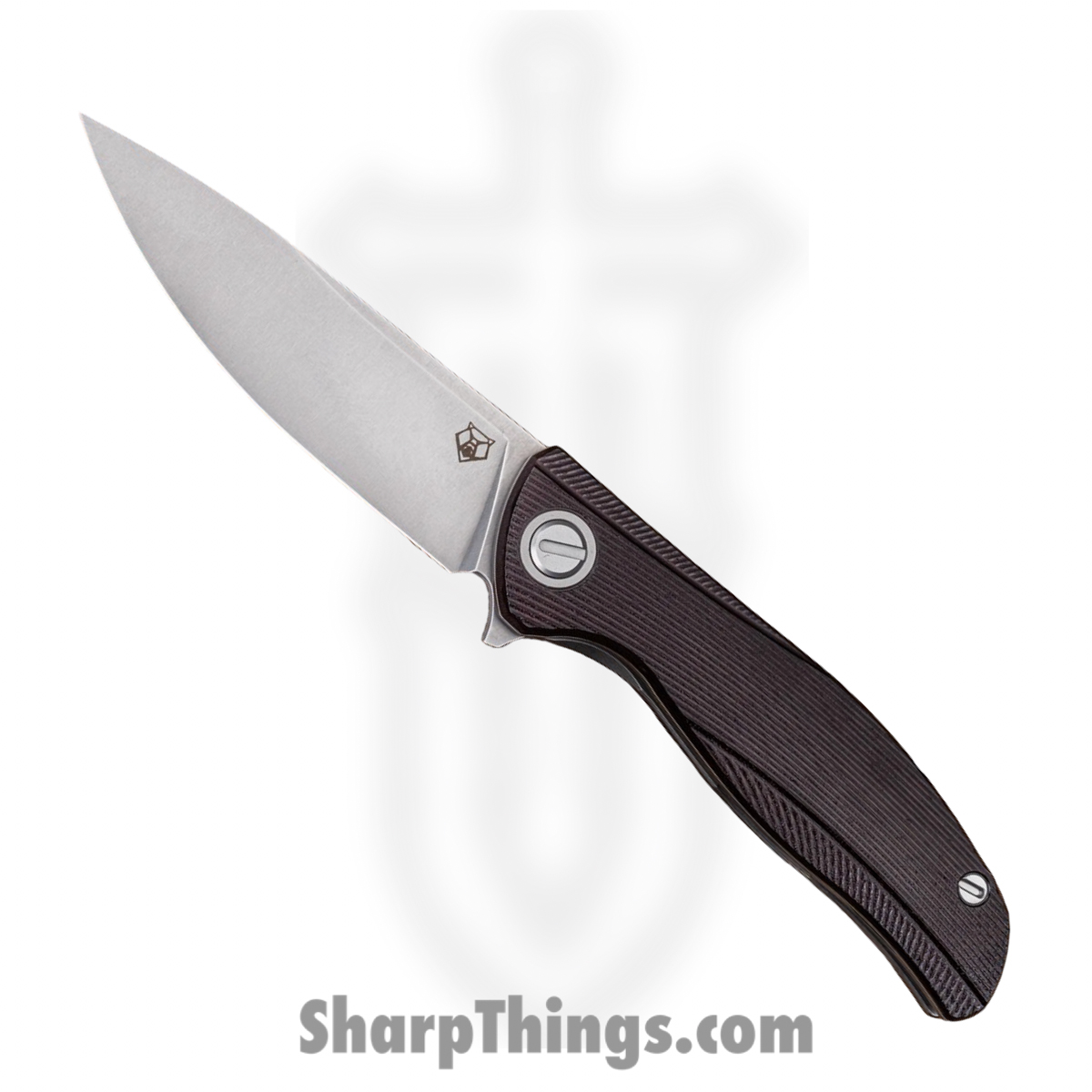 Shirogorov Knives - SHI-URS-F95-MARM - Ursus F95 - Folding Knife - ELMAX Stonewash Drop Point - Micarta - Maroon