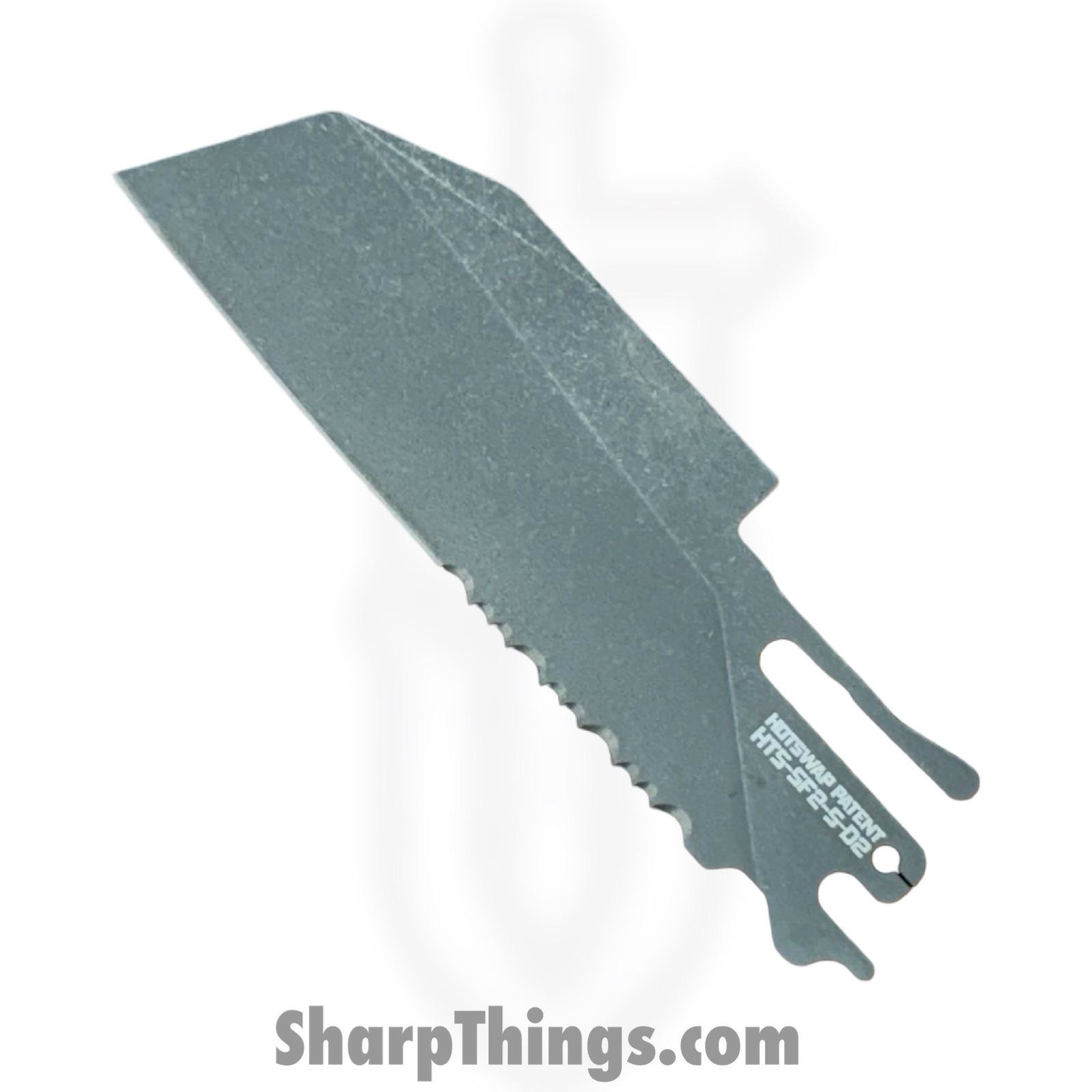 Exceed Designs - Tirandbld7 - TiRant Ultra HotSwap Full Length Blade Replacement - D2 Stonewash Wharncliffe P/S - Natural