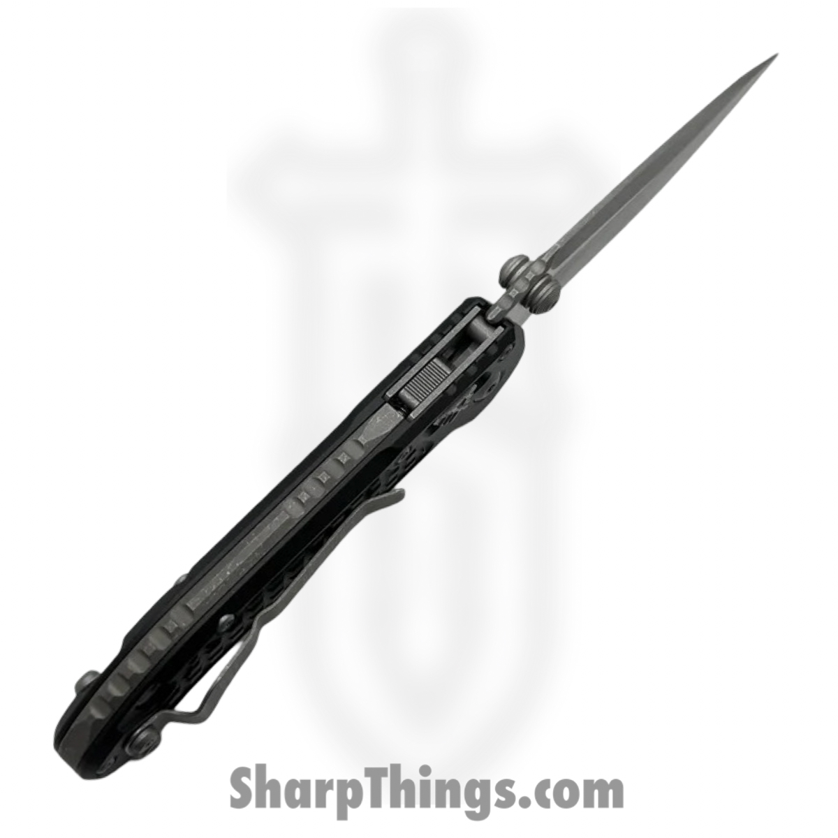 Microtech - 1135RL-10APFR - LUDT - Folding Knife - M390MK Apocalyptic Drop Point - Frag Aluminum - Black - Image 5