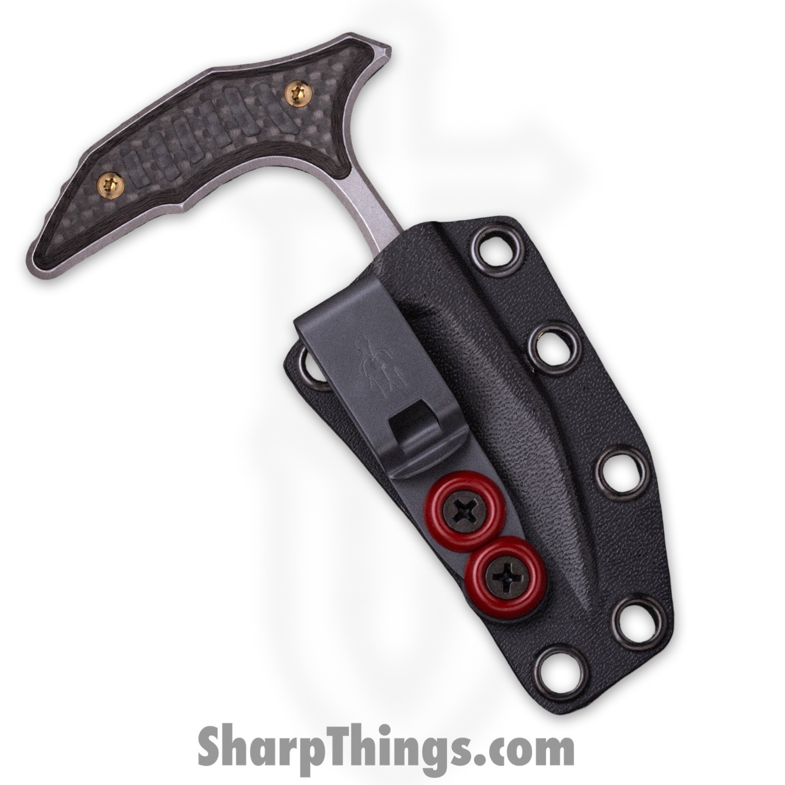 Microtech - 218-12APMS4 - Marfione Select Bee F/S - Fixed Blade Knife - 440C SS Apocalyptic Wharncliffe - Carbon Fiber - Black Bronze - Image 4