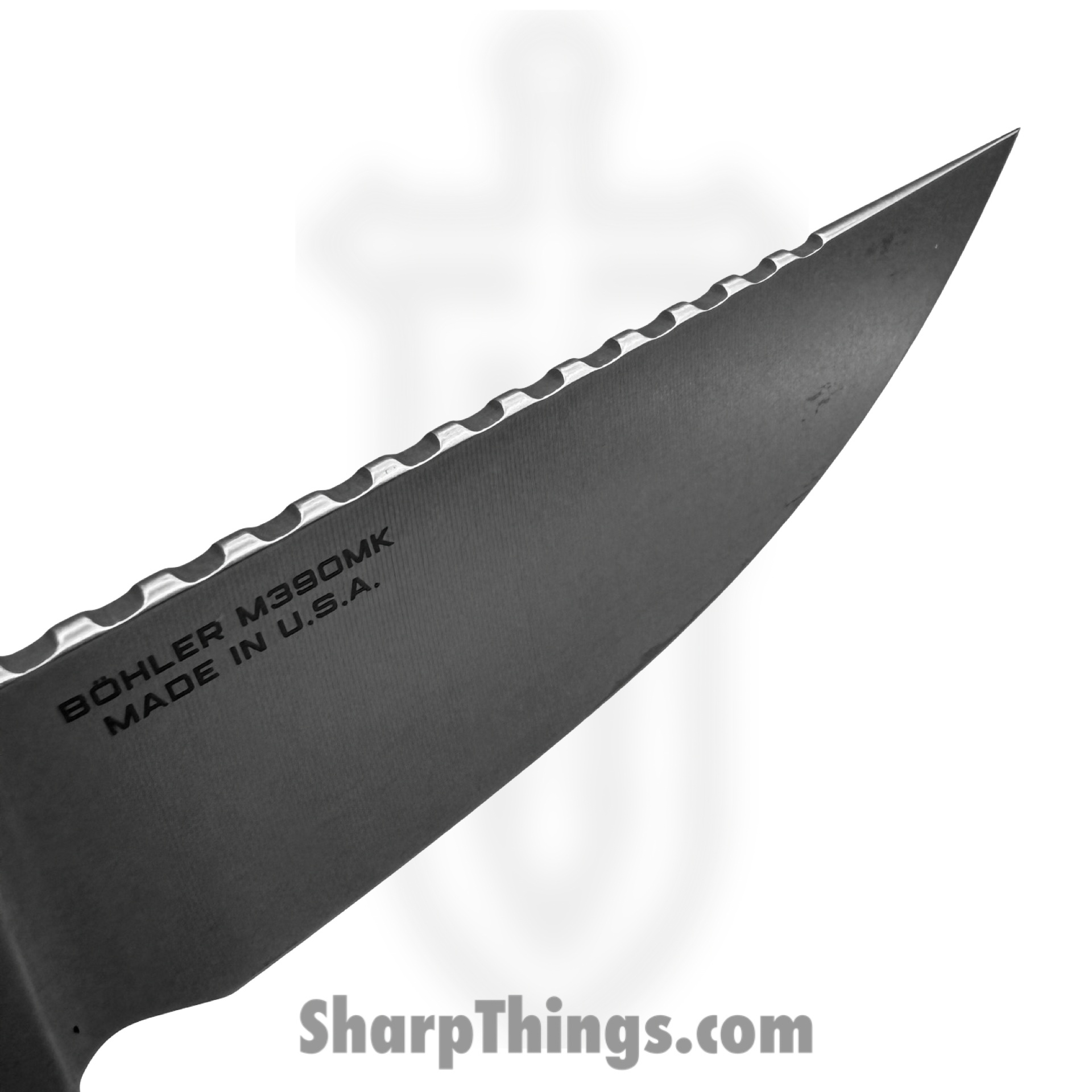 Microtech - 95-10BK-5 - Akris - Fixed Blade Knife - M390MK Stonewash Drop Point - G10 - Black - Image 5