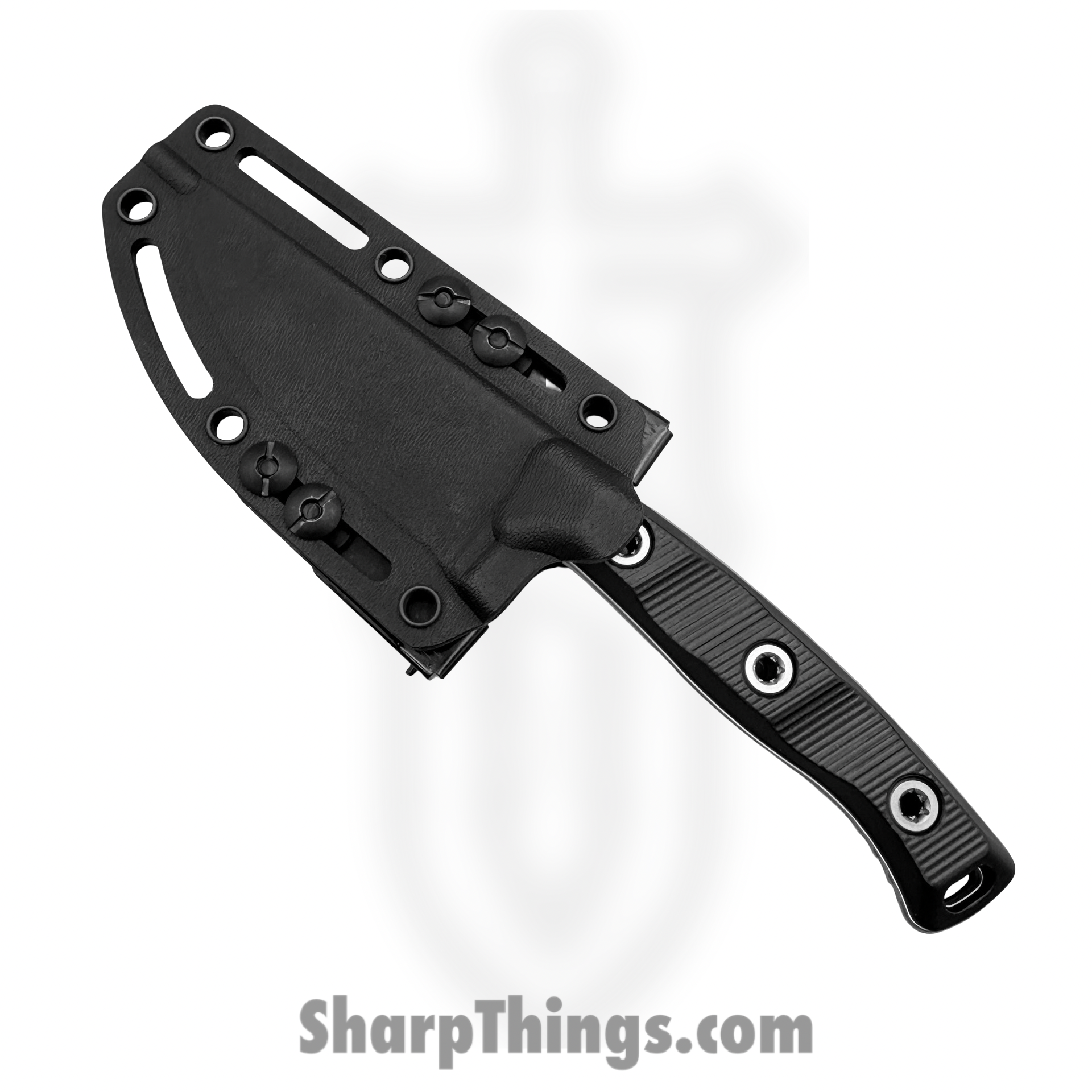 Microtech - 95-10BK-5 - Akris - Fixed Blade Knife - M390MK Stonewash Drop Point - G10 - Black - Image 4