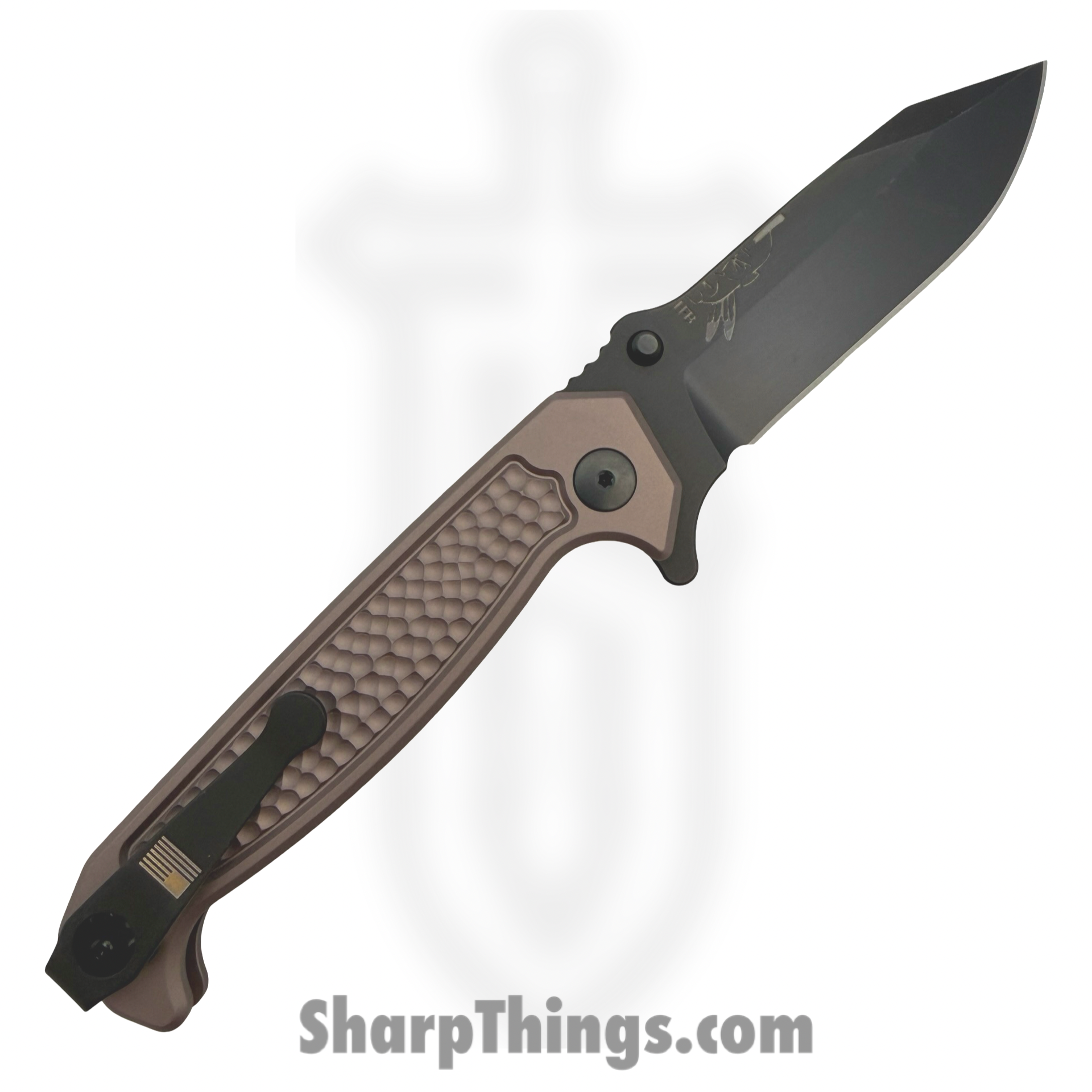 Half Face Blades - HFBDISFOFDE - Disaster Folder - Folding Knife - CPM S45VN Coated Clip Point - 7075-T6 Aluminum - Dark Earth - Image 4