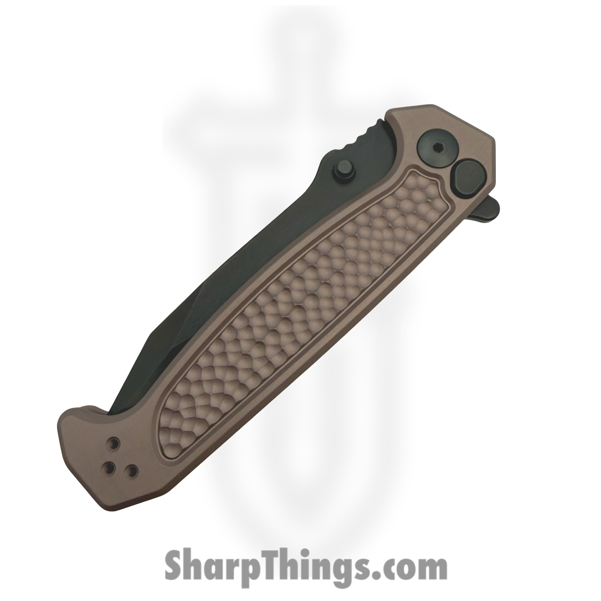 Half Face Blades - HFBDISFOFDE - Disaster Folder - Folding Knife - CPM S45VN Coated Clip Point - 7075-T6 Aluminum - Dark Earth - Image 2