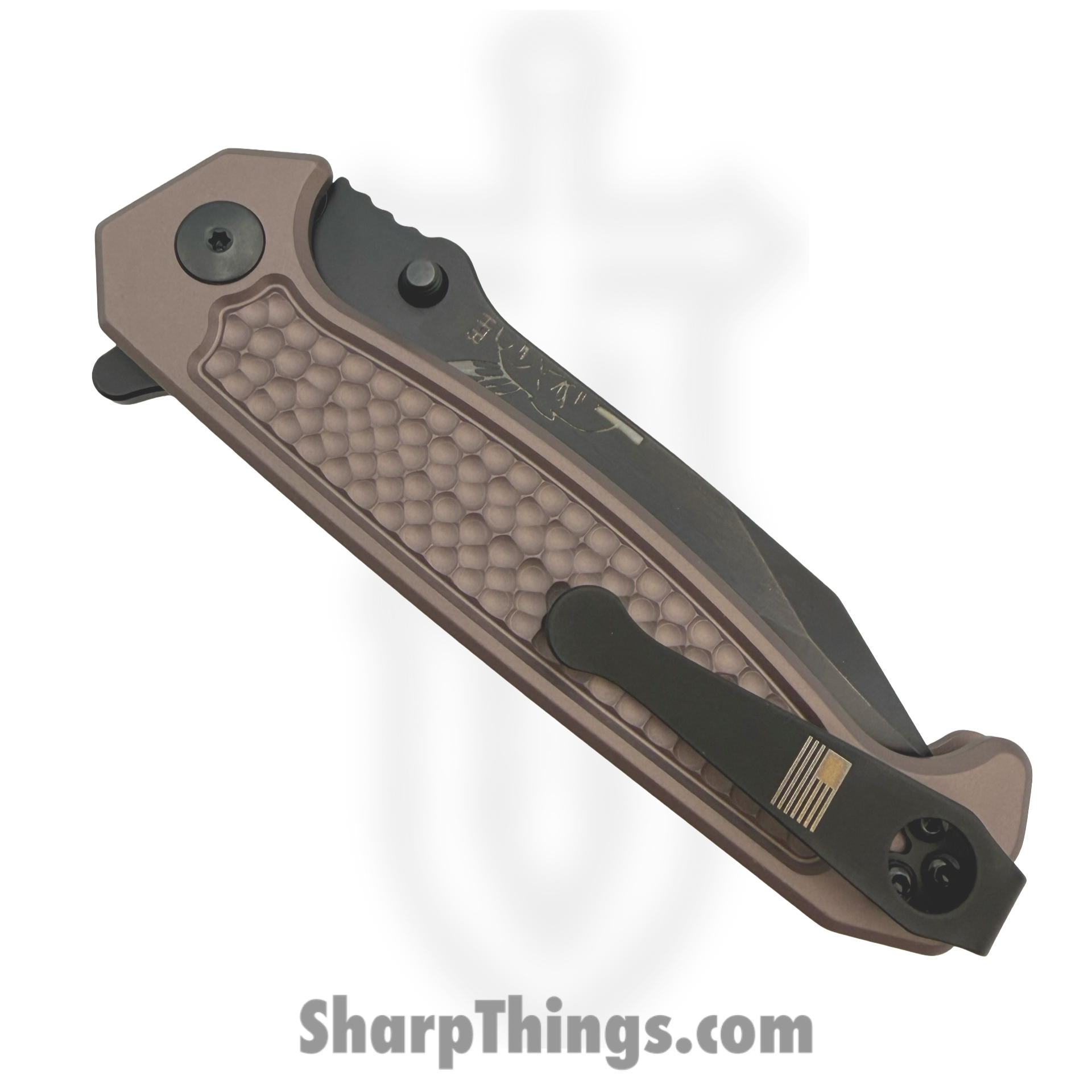 Half Face Blades - HFBDISFOFDE - Disaster Folder - Folding Knife - CPM S45VN Coated Clip Point - 7075-T6 Aluminum - Dark Earth - Image 3