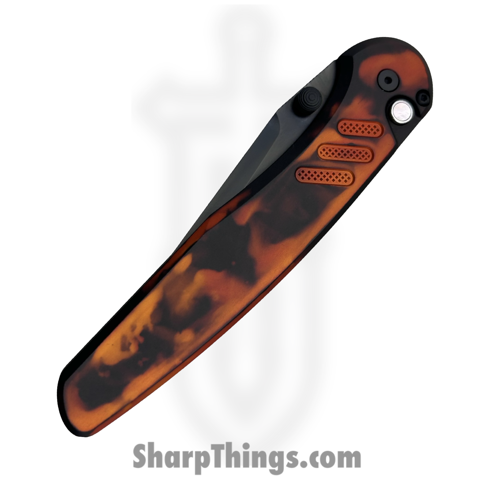 ProTech - PN1104-DF - Peace Neighbor Avalon - Folding Knife - CPM MagnaCut Coated Drop Point - Aluminum - "Del Fuego" - Image 3