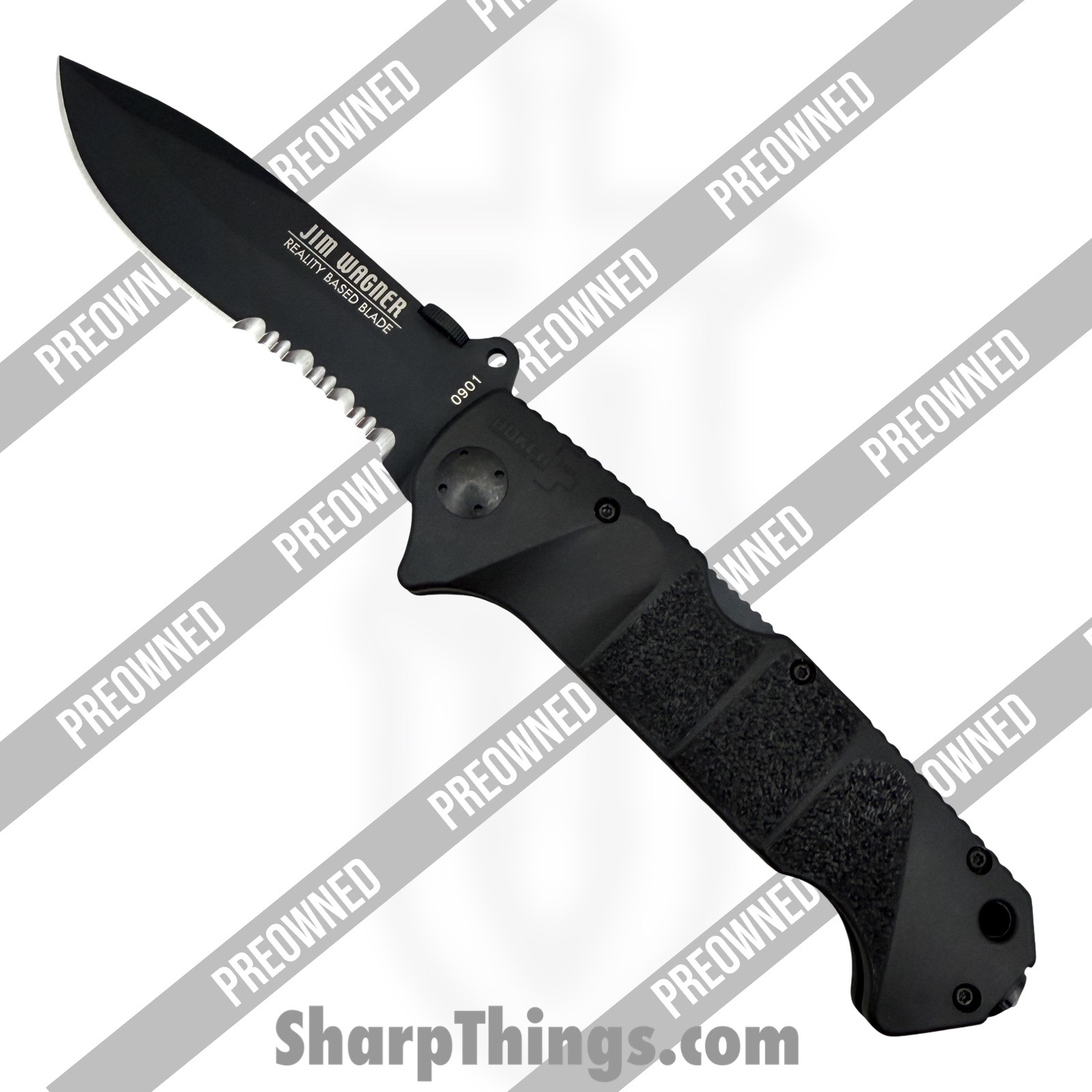 Boker Plus - PO01BO053 - Preowned RBB #0901 - Folding Knife - 440C SS Coated Clip Point - Polymer - Black