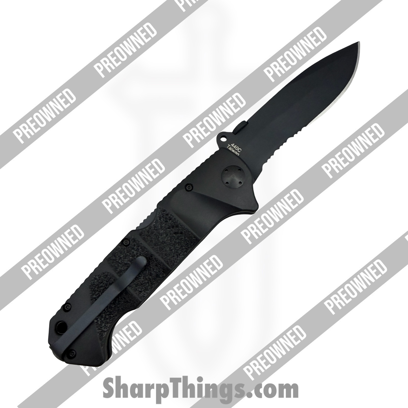 Boker Plus - PO01BO053 - Preowned RBB #0901 - Folding Knife - 440C SS Coated Clip Point - Polymer - Black - Image 2