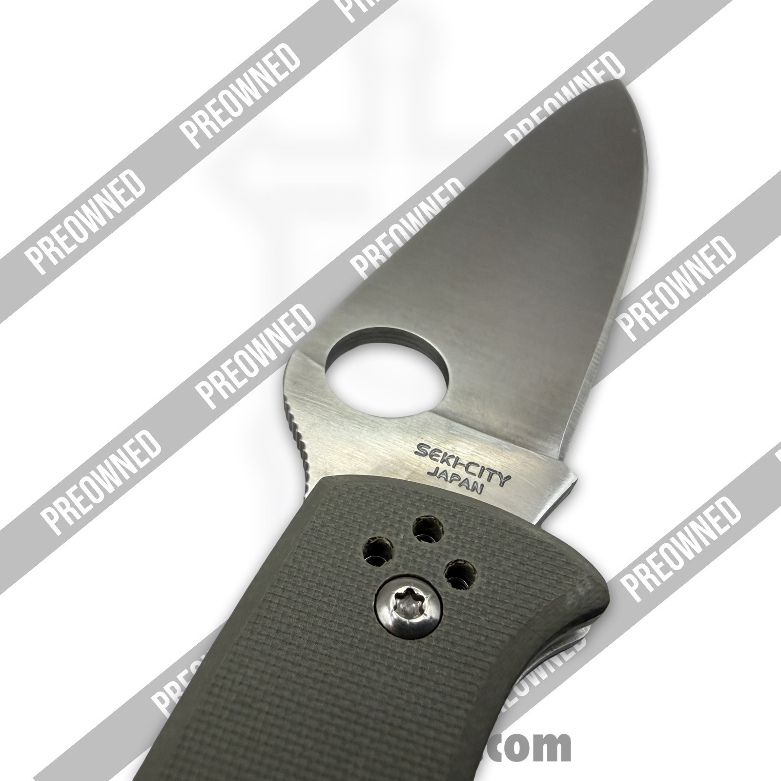 Spyderco - PO10GPFG - Preowned Endura - Folding Knife - VG-10 Satin Clip Point - G10 - Grey - Image 4