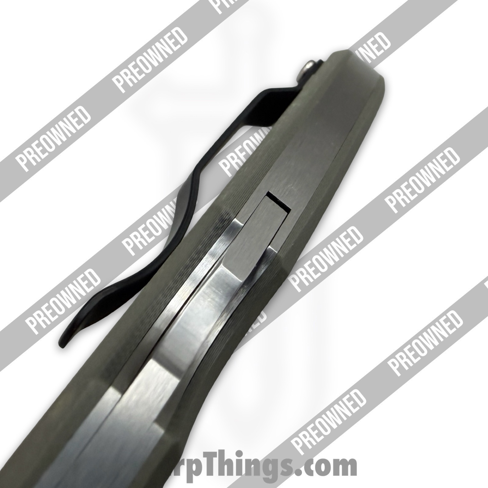 Spyderco - PO10GPFG - Preowned Endura - Folding Knife - VG-10 Satin Clip Point - G10 - Grey - Image 3