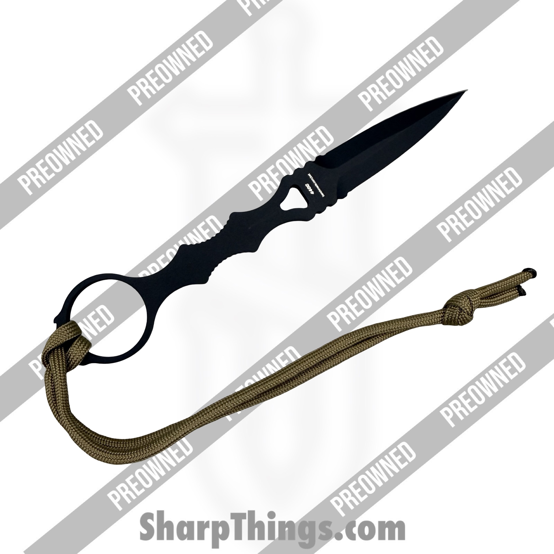 Benchmade - PO176BKSN - Preowned SOCP - Fixed Blade Knife - 440C SS Coated Dagger - Steel - Black - Image 2