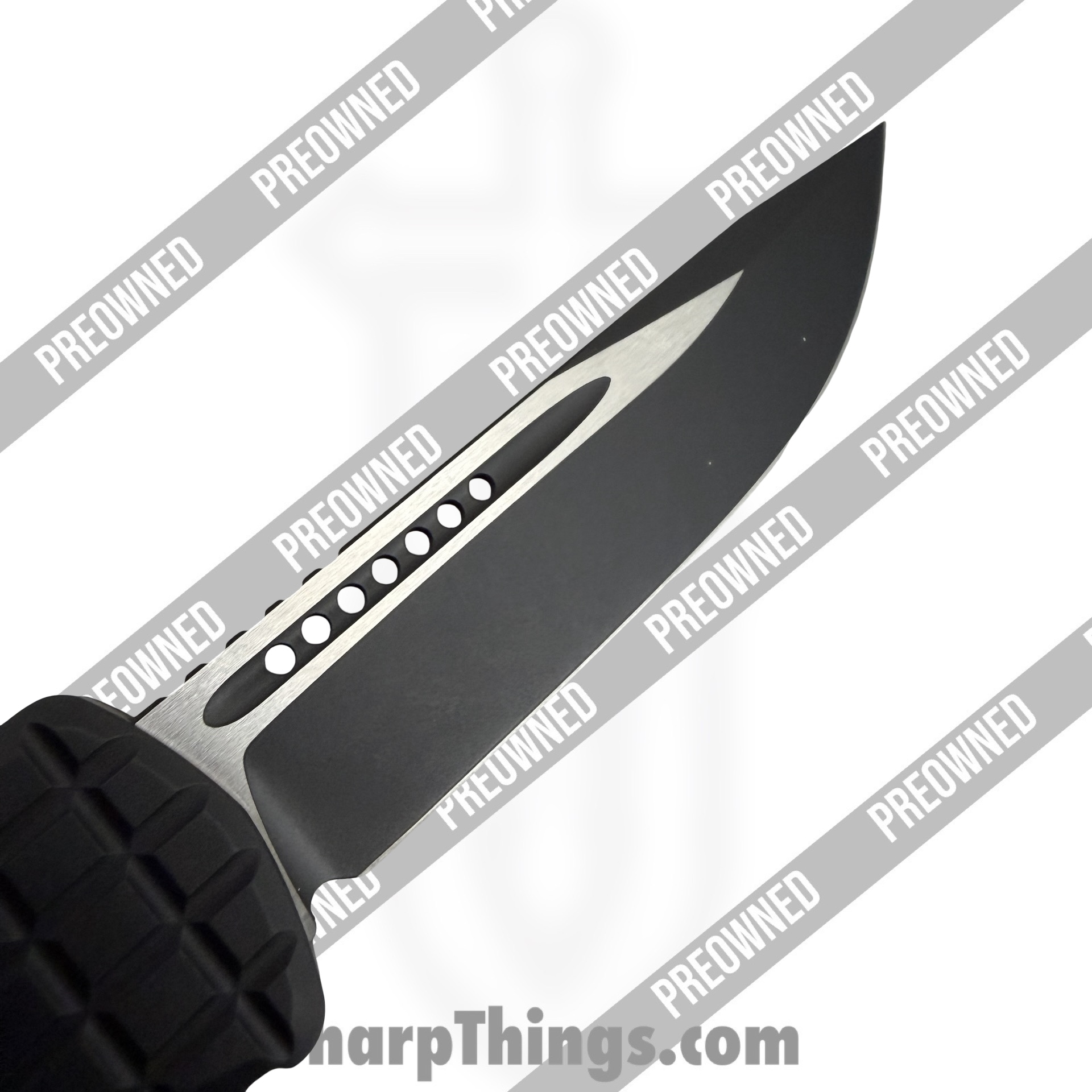 Microtech - PO703-1TFRS - Preowned Hera Frag - Folding Knife - M390 Coated Drop Point - Aluminum - Black - Image 5
