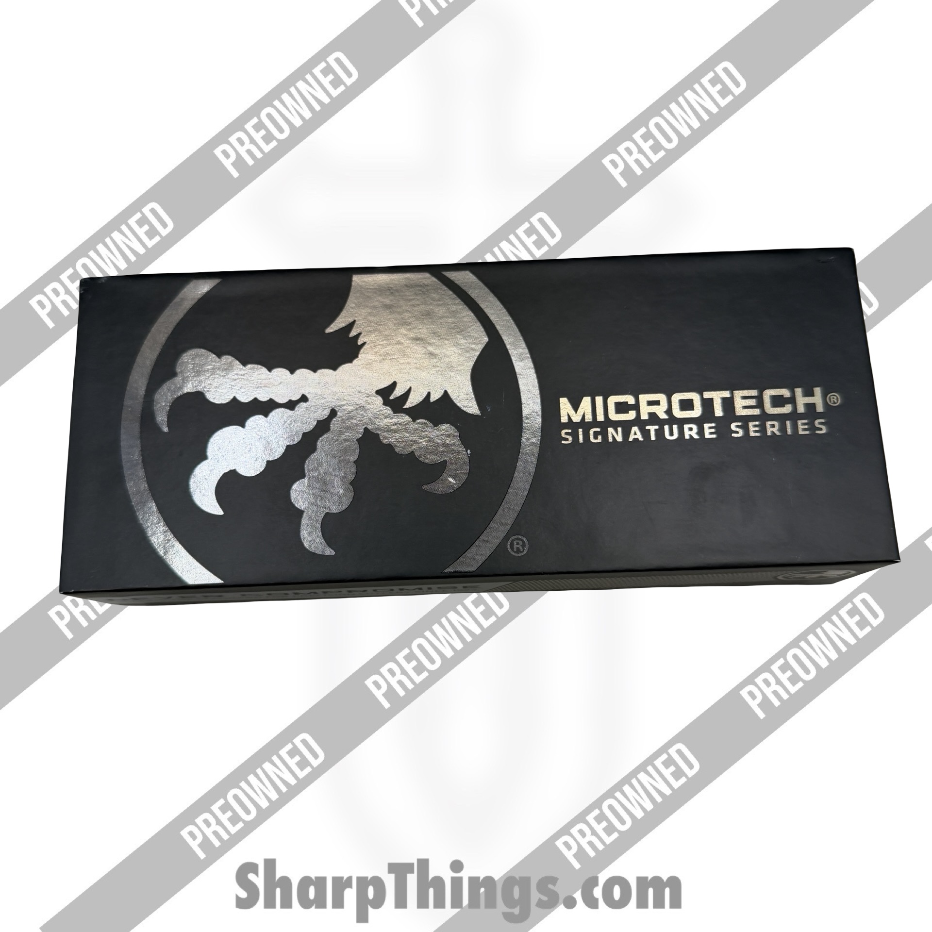Microtech - PO703-1TFRS - Preowned Hera Frag - Folding Knife - M390 Coated Drop Point - Aluminum - Black - Image 4