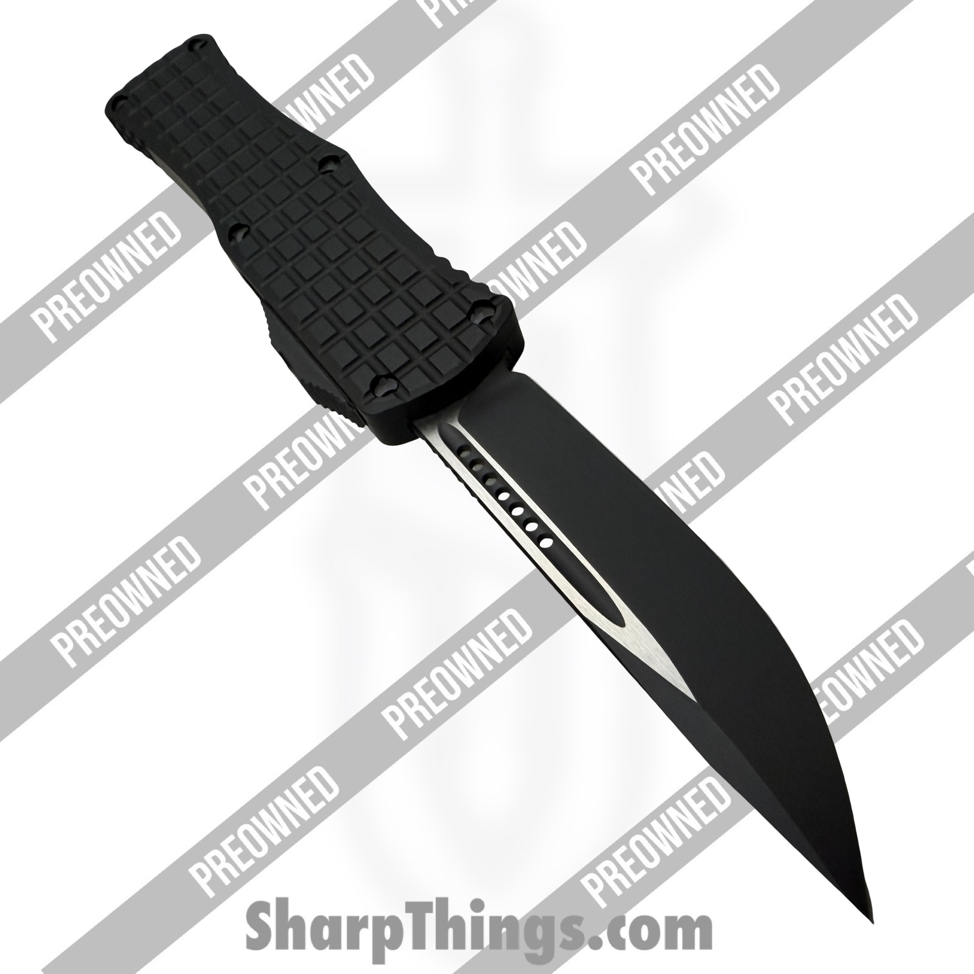 Microtech - PO703-1TFRS - Preowned Hera Frag - Folding Knife - M390 Coated Drop Point - Aluminum - Black - Image 6