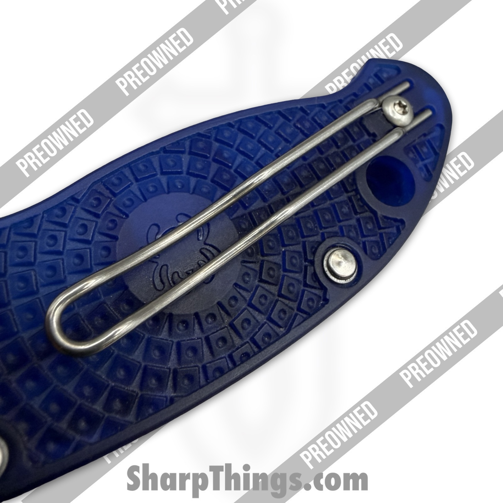 Spyderco - POC101PBL2 - Preowned Manix 2 Lighweight - Folding Knife - CTS-BD1N Stonewash Drop Point - Polymer - Blue - Image 4