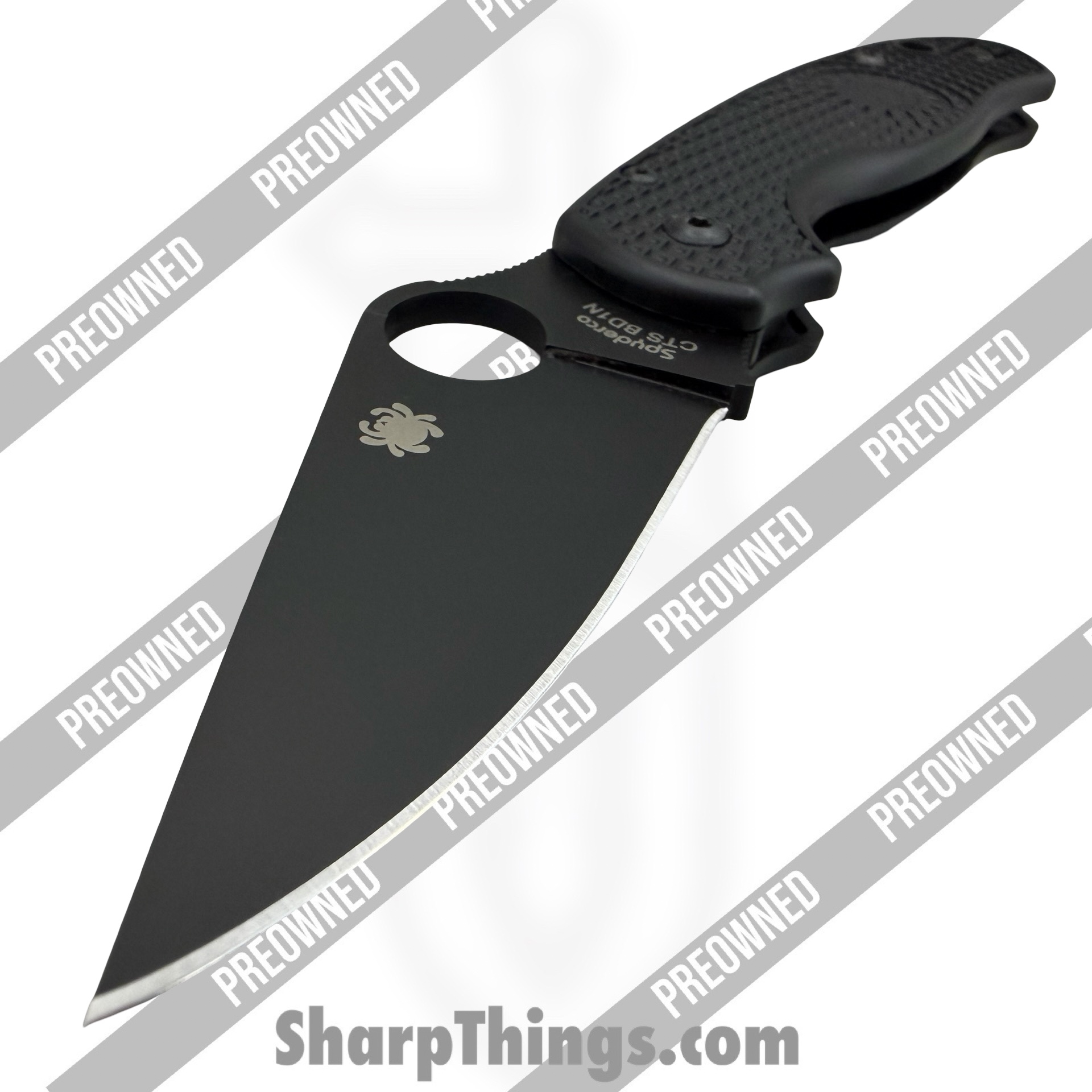 Spyderco - POC223PBBK - Preowned Para 3 Lightweight - Folding Knife - CTS-BD1N Coated Clip Point - Polymer - Black - Image 6