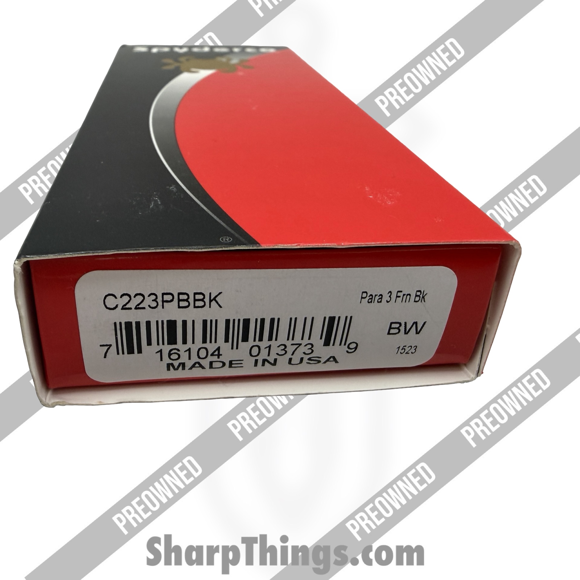 Spyderco - POC223PBBK - Preowned Para 3 Lightweight - Folding Knife - CTS-BD1N Coated Clip Point - Polymer - Black - Image 12