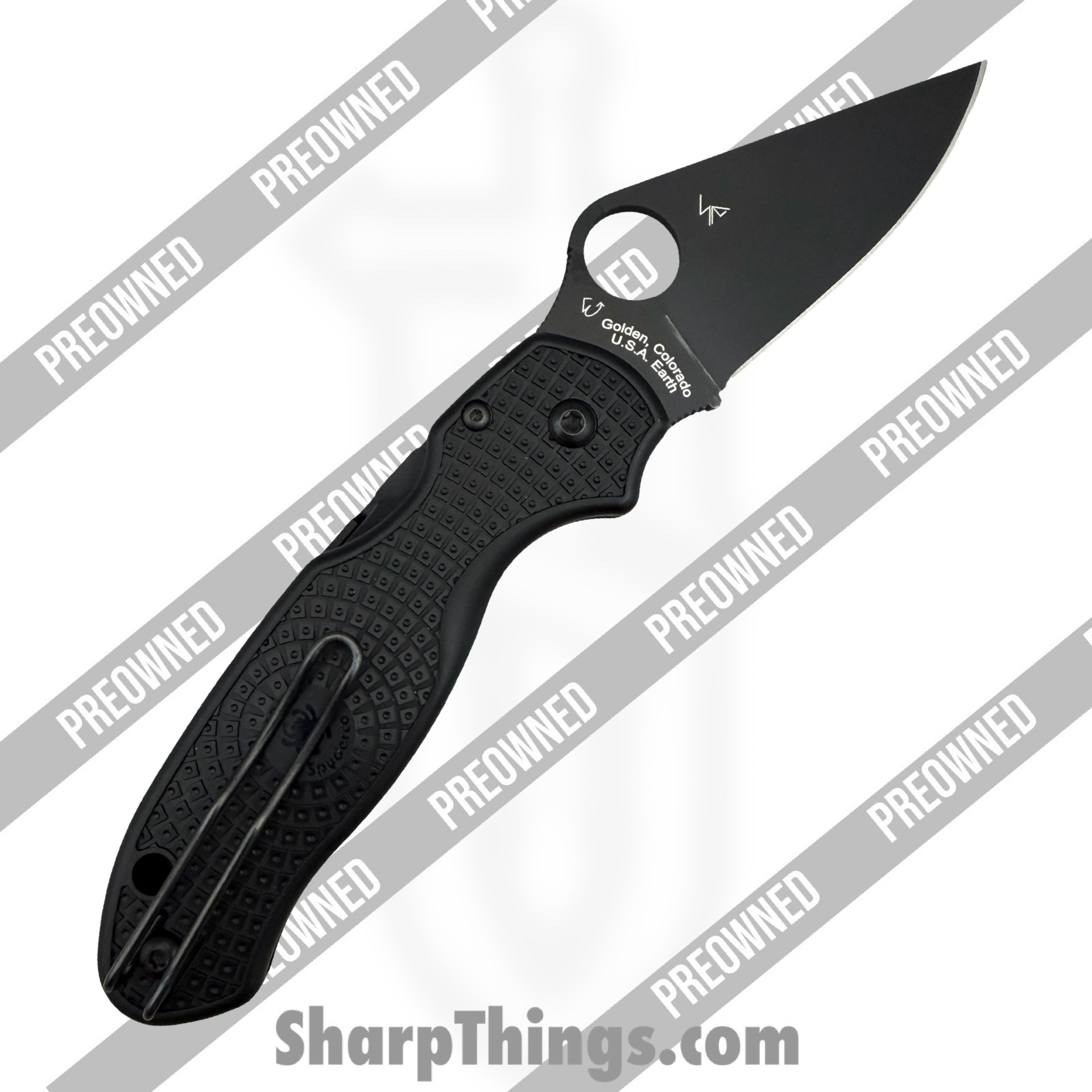 Spyderco - POC223PBBK - Preowned Para 3 Lightweight - Folding Knife - CTS-BD1N Coated Clip Point - Polymer - Black - Image 2