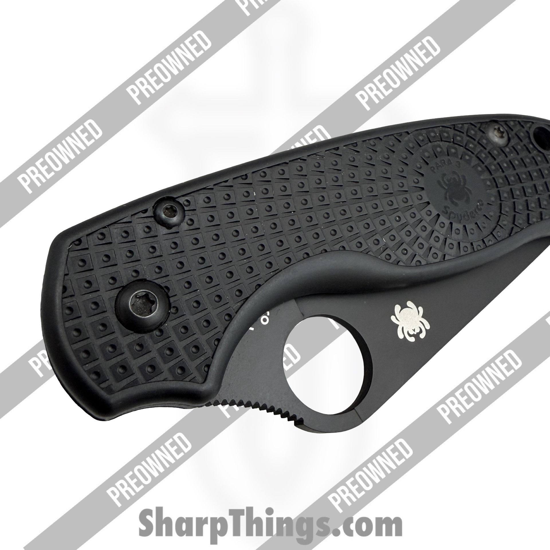 Spyderco - POC223PBBK - Preowned Para 3 Lightweight - Folding Knife - CTS-BD1N Coated Clip Point - Polymer - Black - Image 10