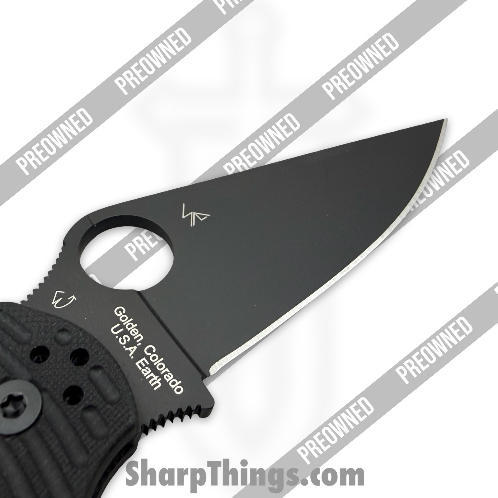 Spyderco - POC81GMCBKP2 - Preowned Paramilitary 2 Salt - Folding Knife - CPM MagnaCut DLC Clip Point - G10 - Black - Image 6