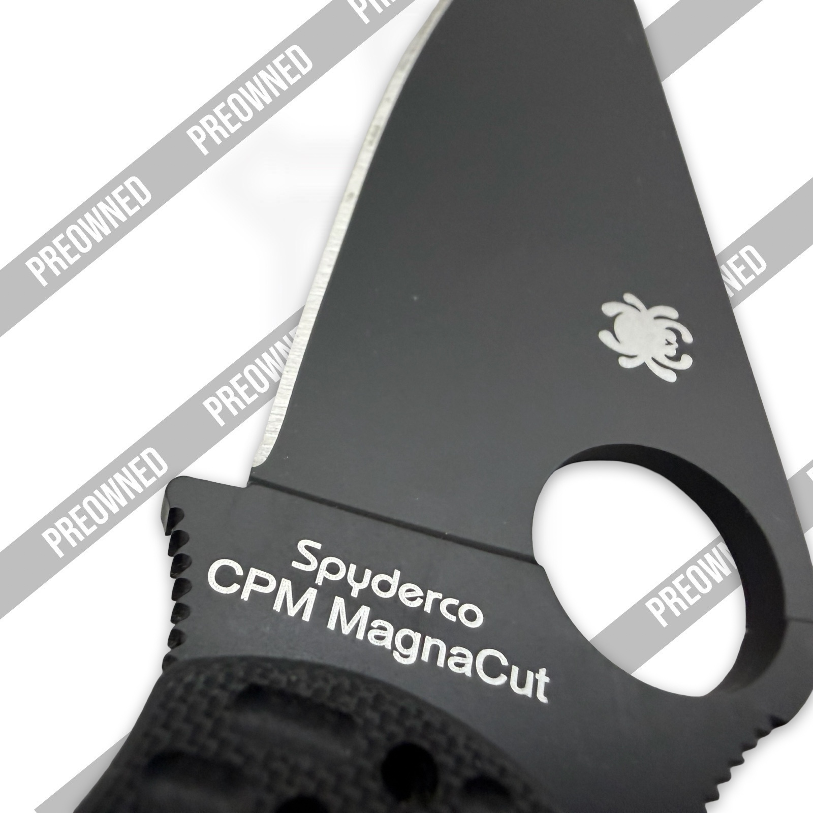 Spyderco - POC81GMCBKP2 - Preowned Paramilitary 2 Salt - Folding Knife - CPM MagnaCut DLC Clip Point - G10 - Black - Image 5
