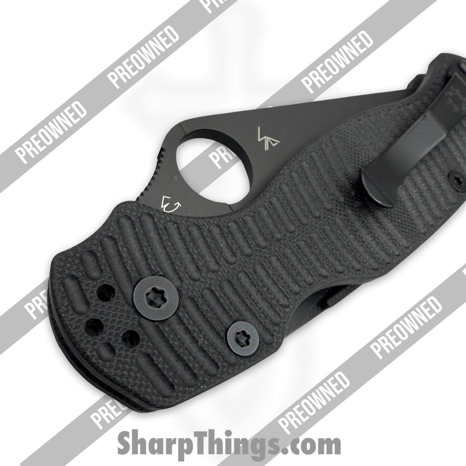 Spyderco - POC81GMCBKP2 - Preowned Paramilitary 2 Salt - Folding Knife - CPM MagnaCut DLC Clip Point - G10 - Black - Image 11