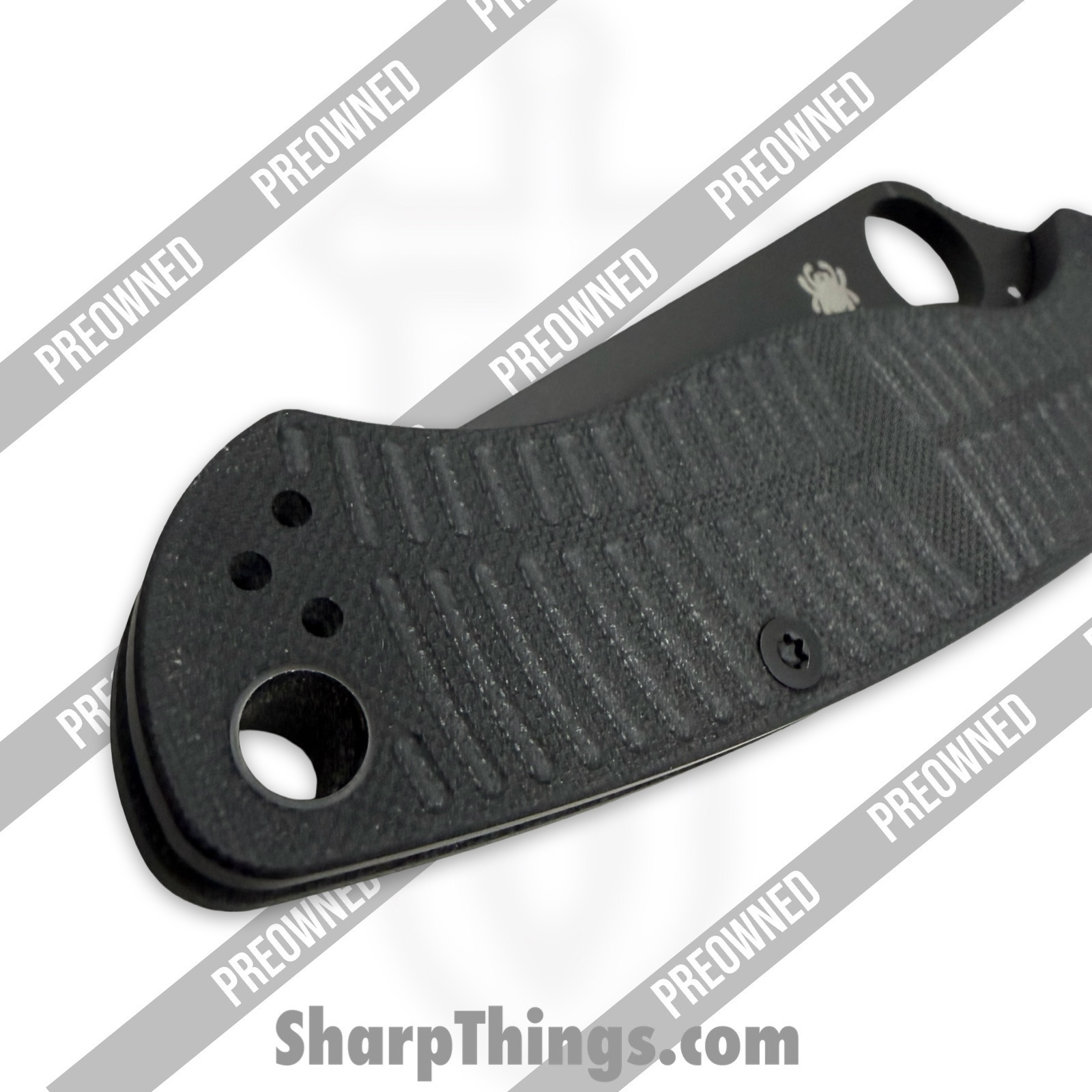 Spyderco - POC81GMCBKP2 - Preowned Paramilitary 2 Salt - Folding Knife - CPM MagnaCut DLC Clip Point - G10 - Black - Image 8