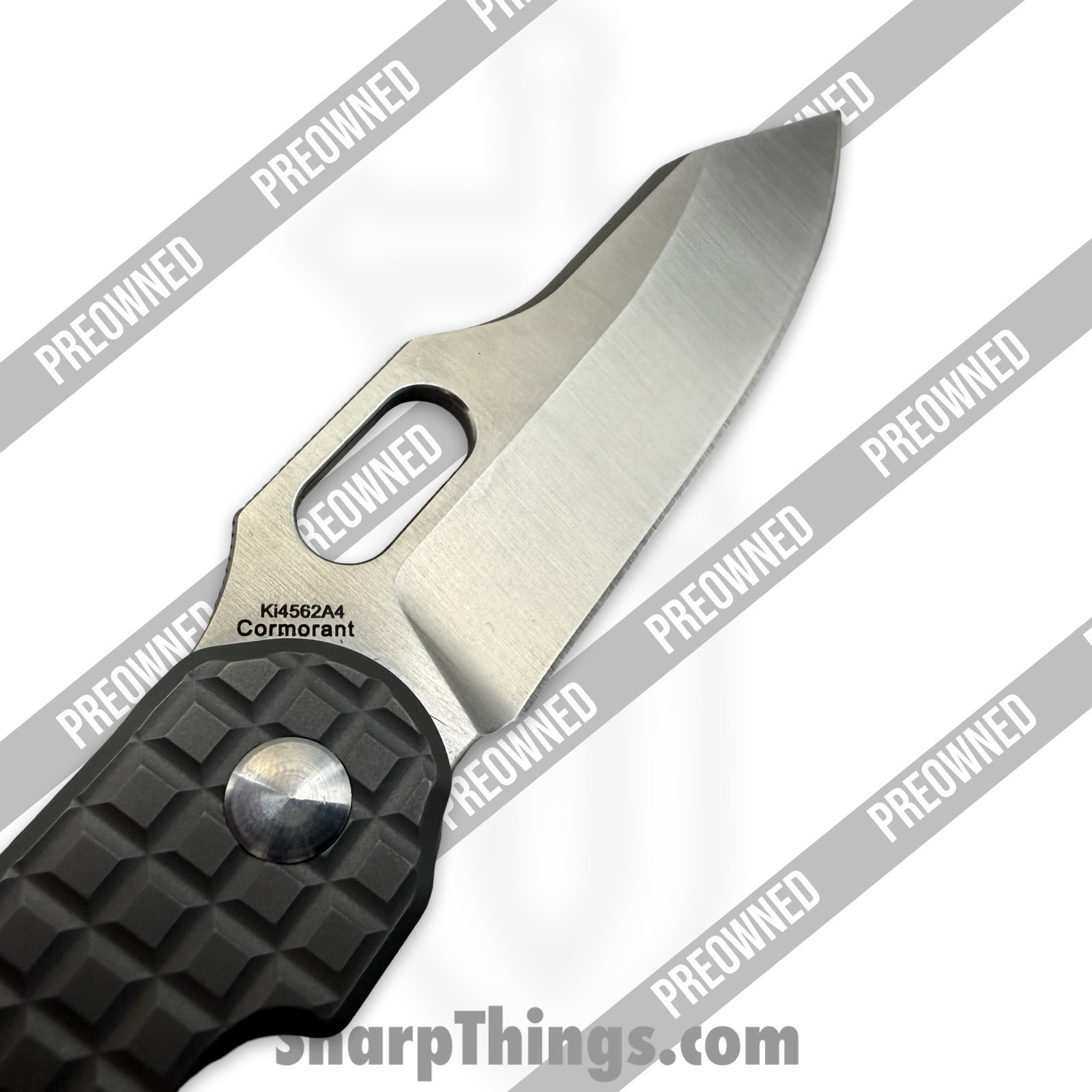 Kizer Cutlery - POKI4562A4 - Preowned Cormorant Ti - Folding Knife - 20CV Satin Clip Point - Titanium - Grey - Image 3