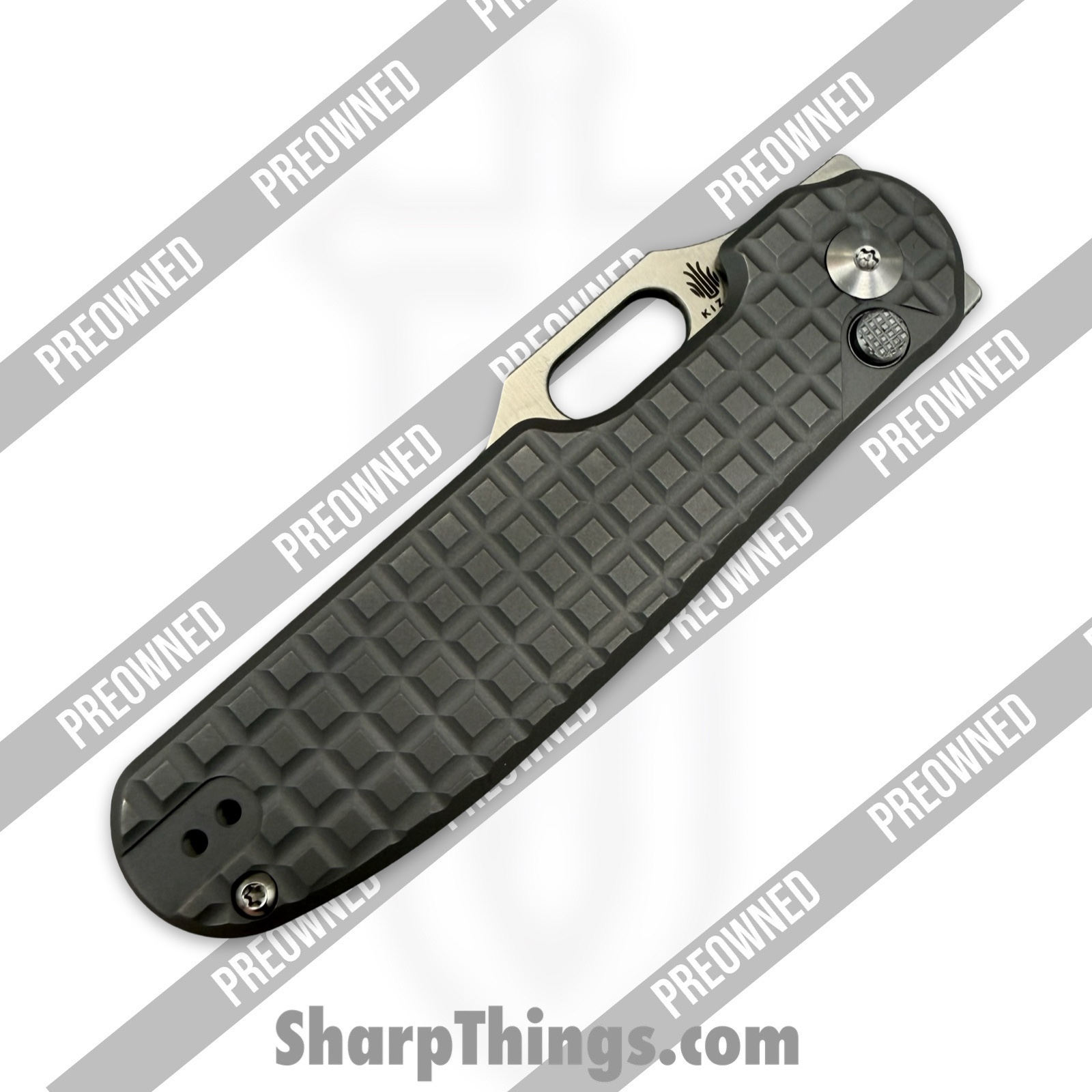 Kizer Cutlery - POKI4562A4 - Preowned Cormorant Ti - Folding Knife - 20CV Satin Clip Point - Titanium - Grey - Image 4