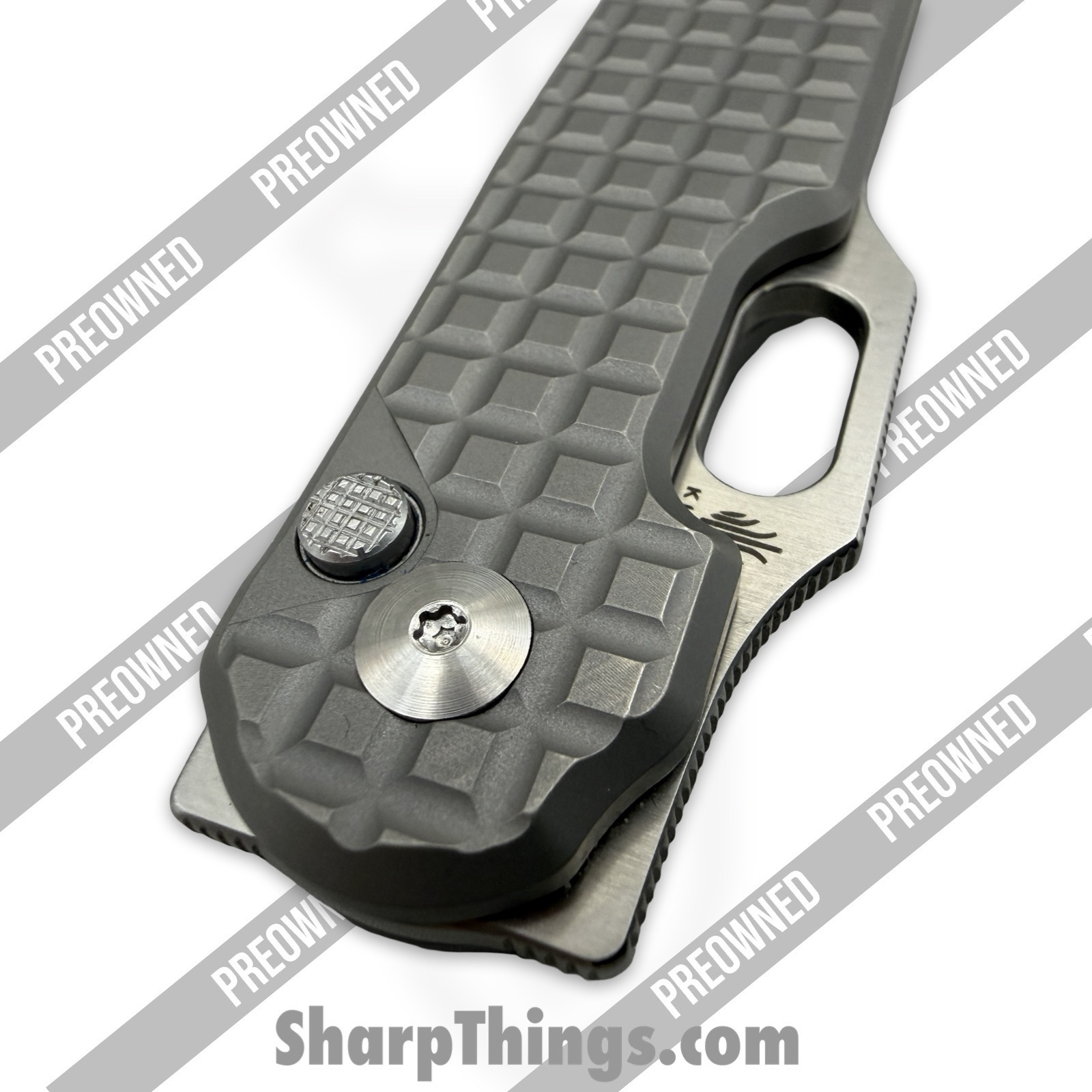 Kizer Cutlery - POKI4562A4 - Preowned Cormorant Ti - Folding Knife - 20CV Satin Clip Point - Titanium - Grey - Image 8