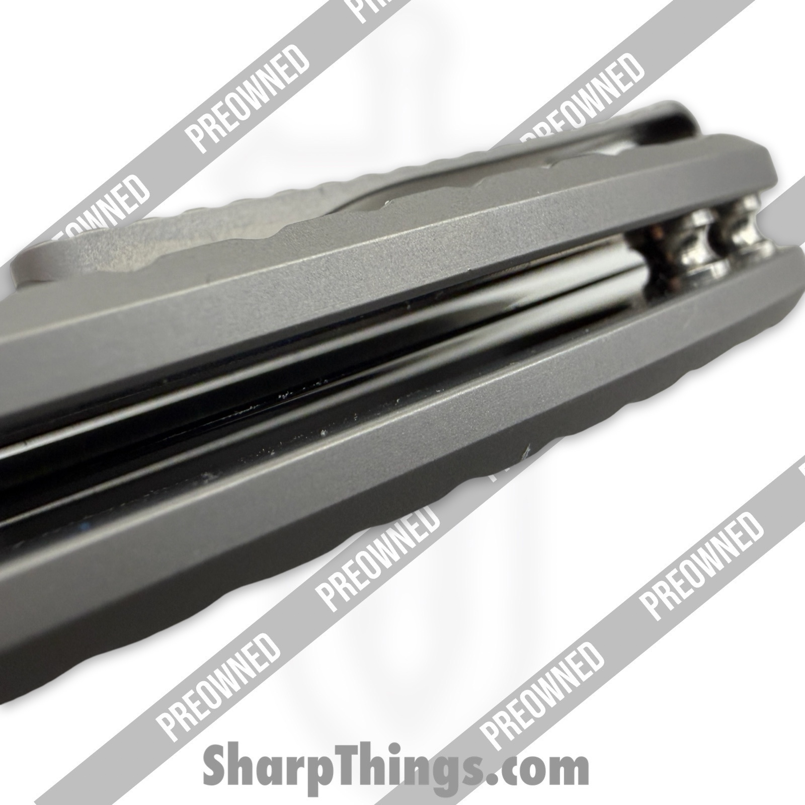Kizer Cutlery - POKI4562A4 - Preowned Cormorant Ti - Folding Knife - 20CV Satin Clip Point - Titanium - Grey - Image 10